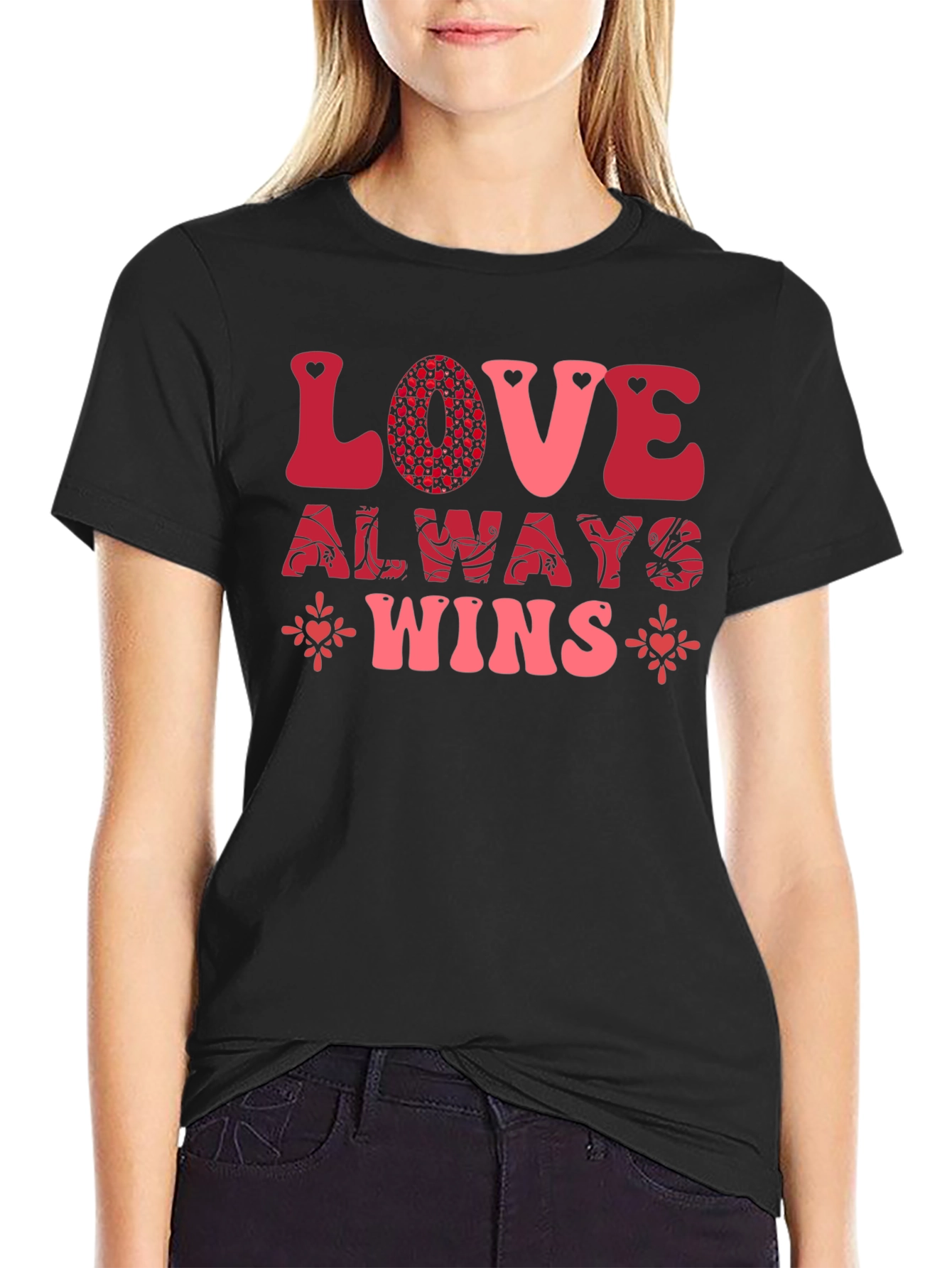 Love Always Wins Black Graphic Tee