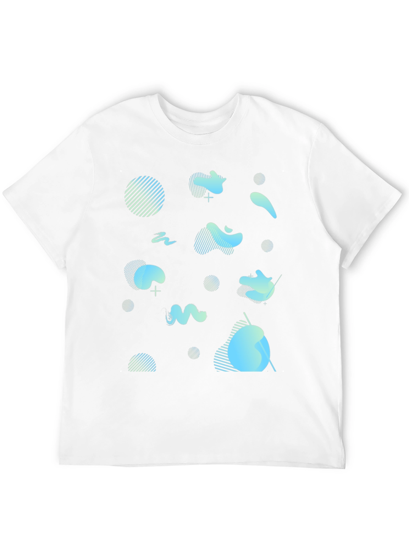 Abstract Print Black Crew Neck T-Shirt