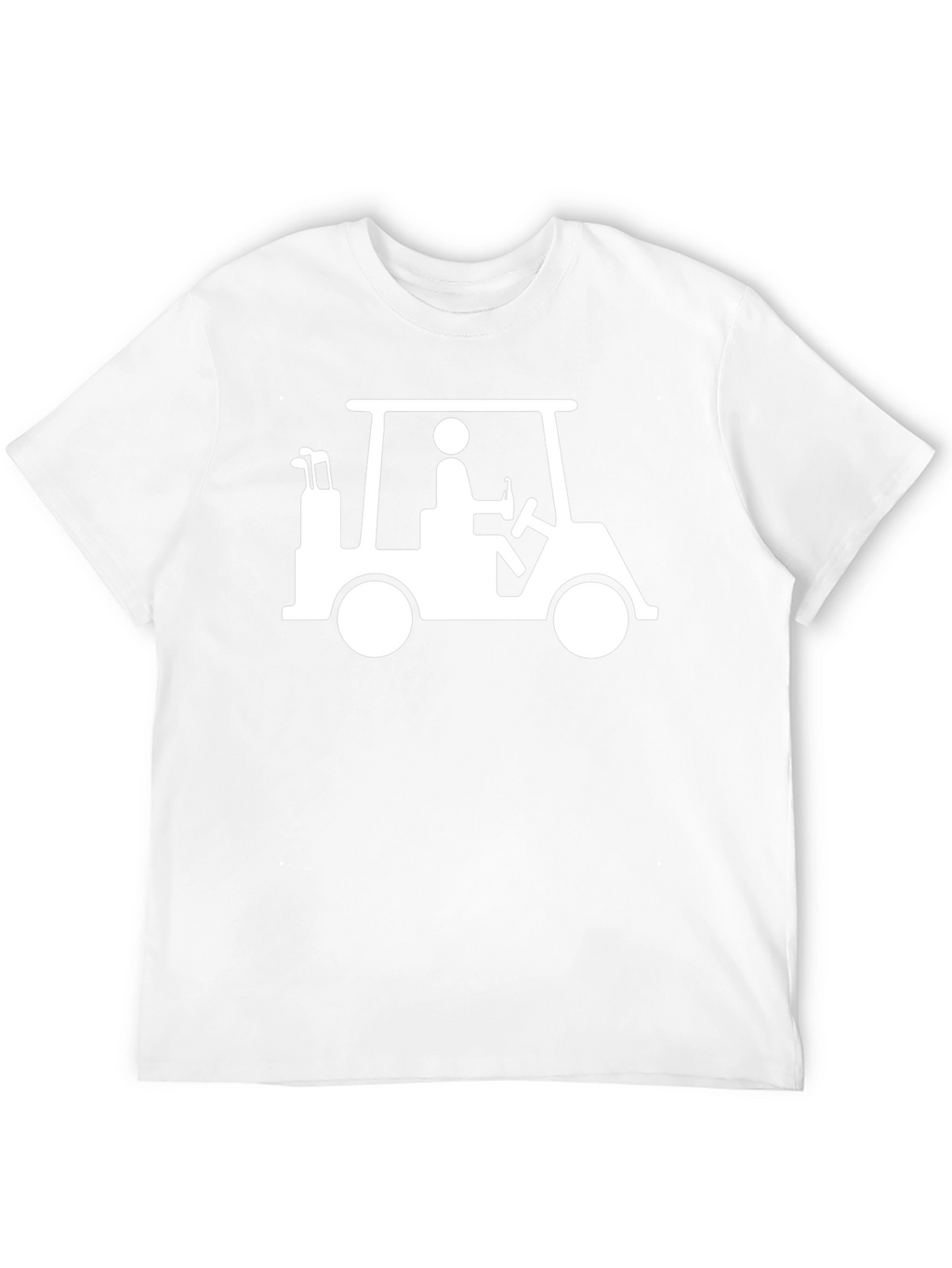 Golf Cart Graphic Tee - Black Cotton T-Shirt