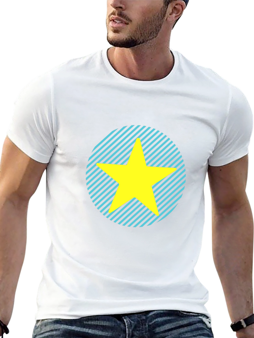 Star Graphic Tee - Casual Black T-Shirt