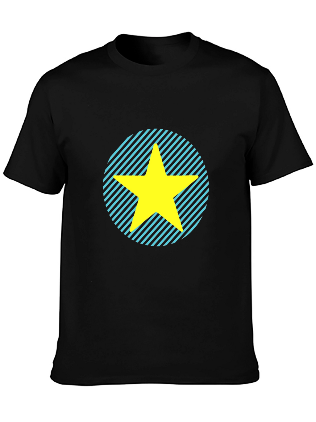 Star Graphic Tee - Casual Black T-Shirt