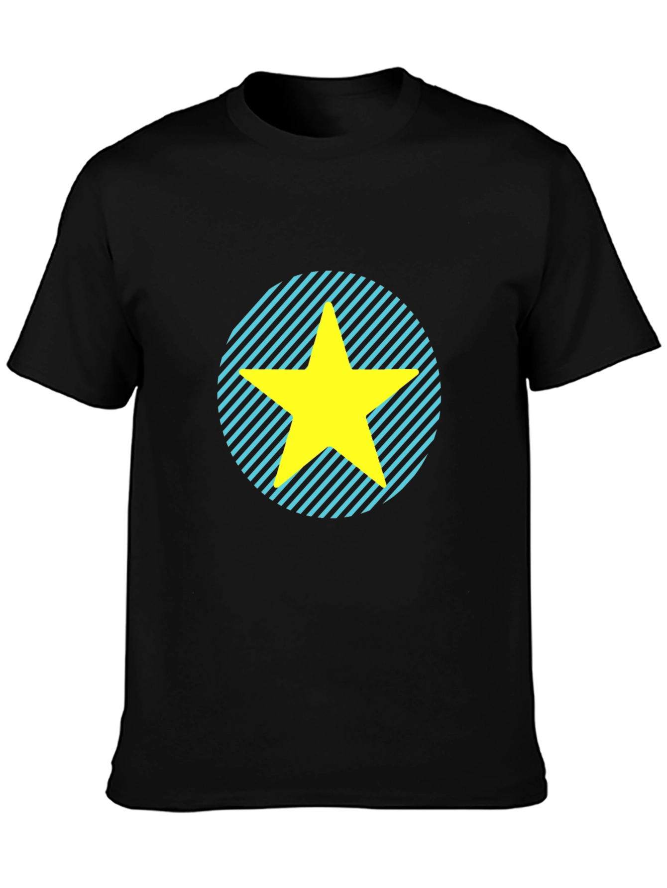 Star Graphic Tee - Casual Black T-Shirt