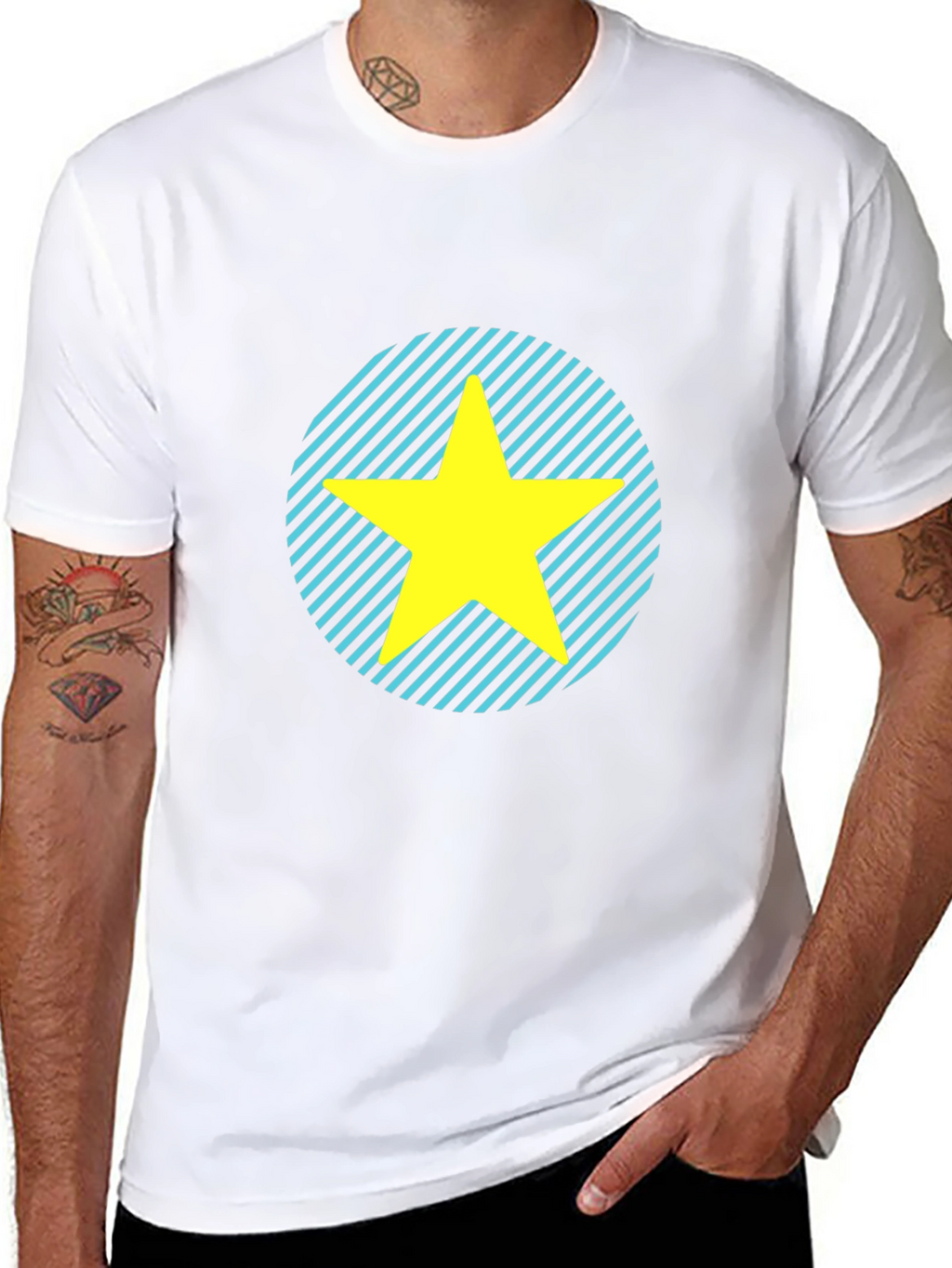 Star Graphic Tee - Casual Black T-Shirt
