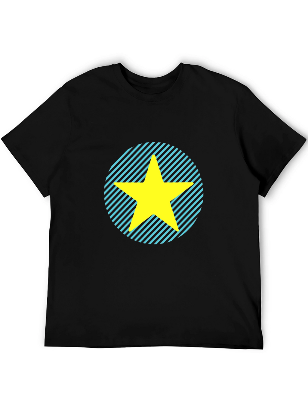 Star Graphic Tee - Casual Black T-Shirt