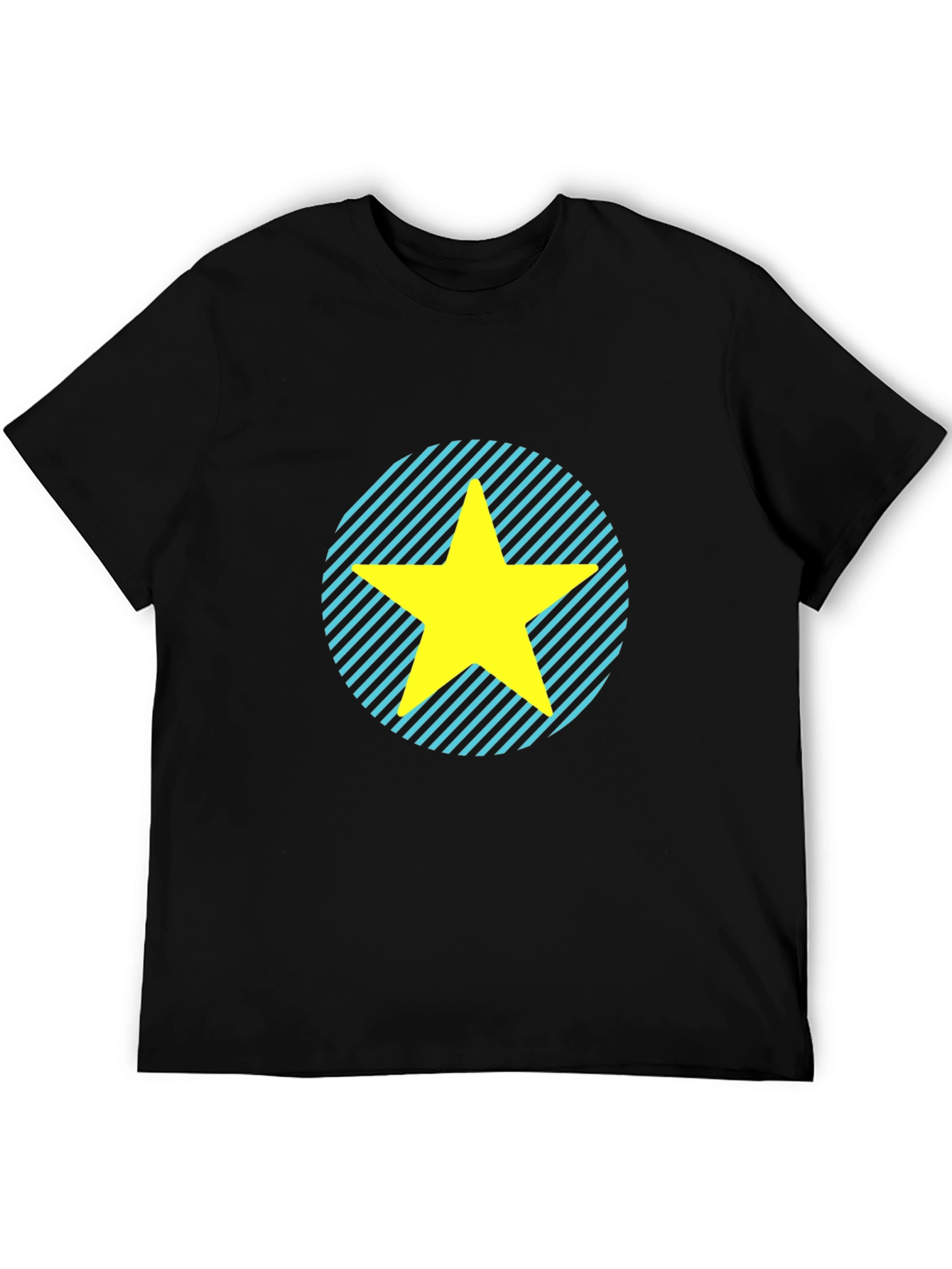 Star Graphic Tee - Casual Black T-Shirt
