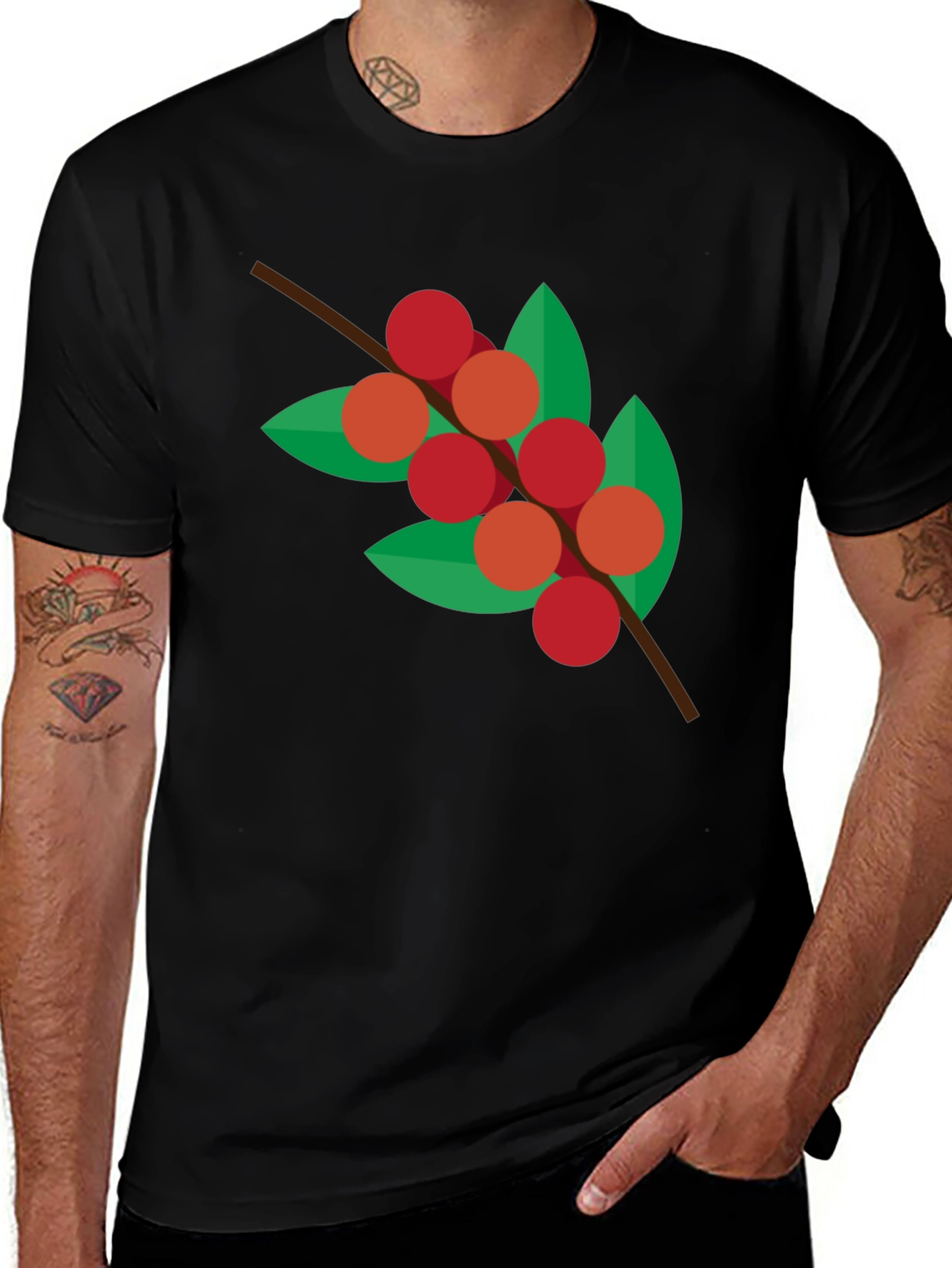 Geometric Coffee Cherry T-Shirt