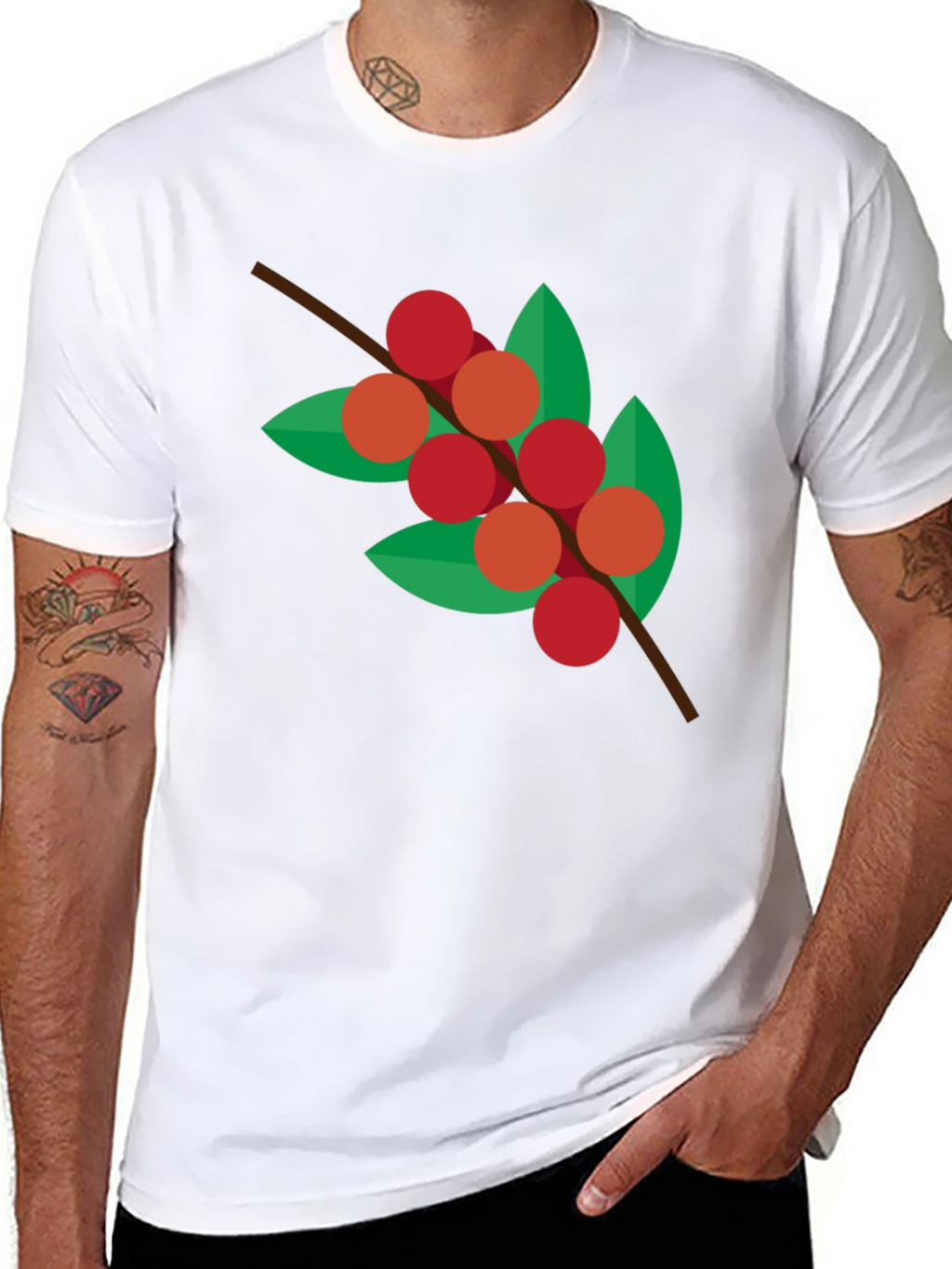 Geometric Coffee Cherry T-Shirt