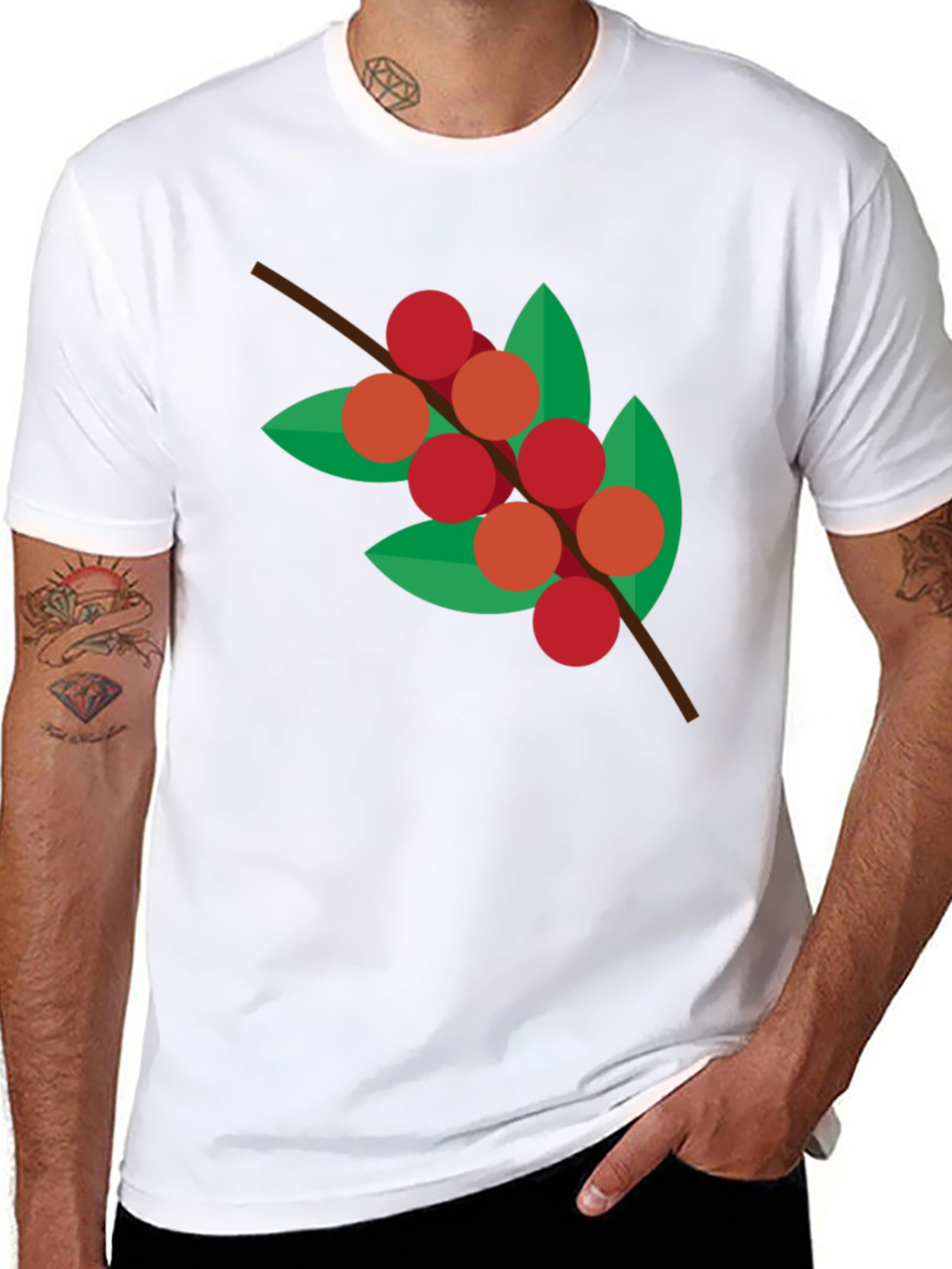 Geometric Coffee Cherry T-Shirt