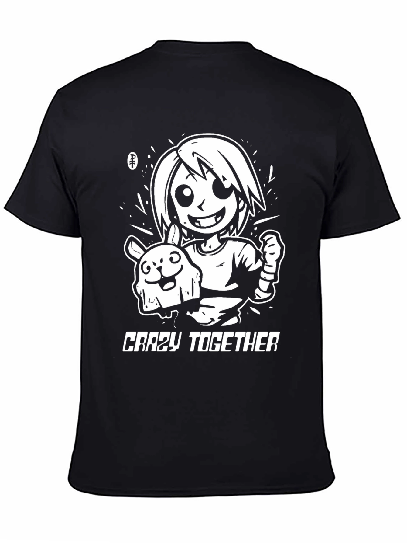Crazy Together Black Graphic Tee