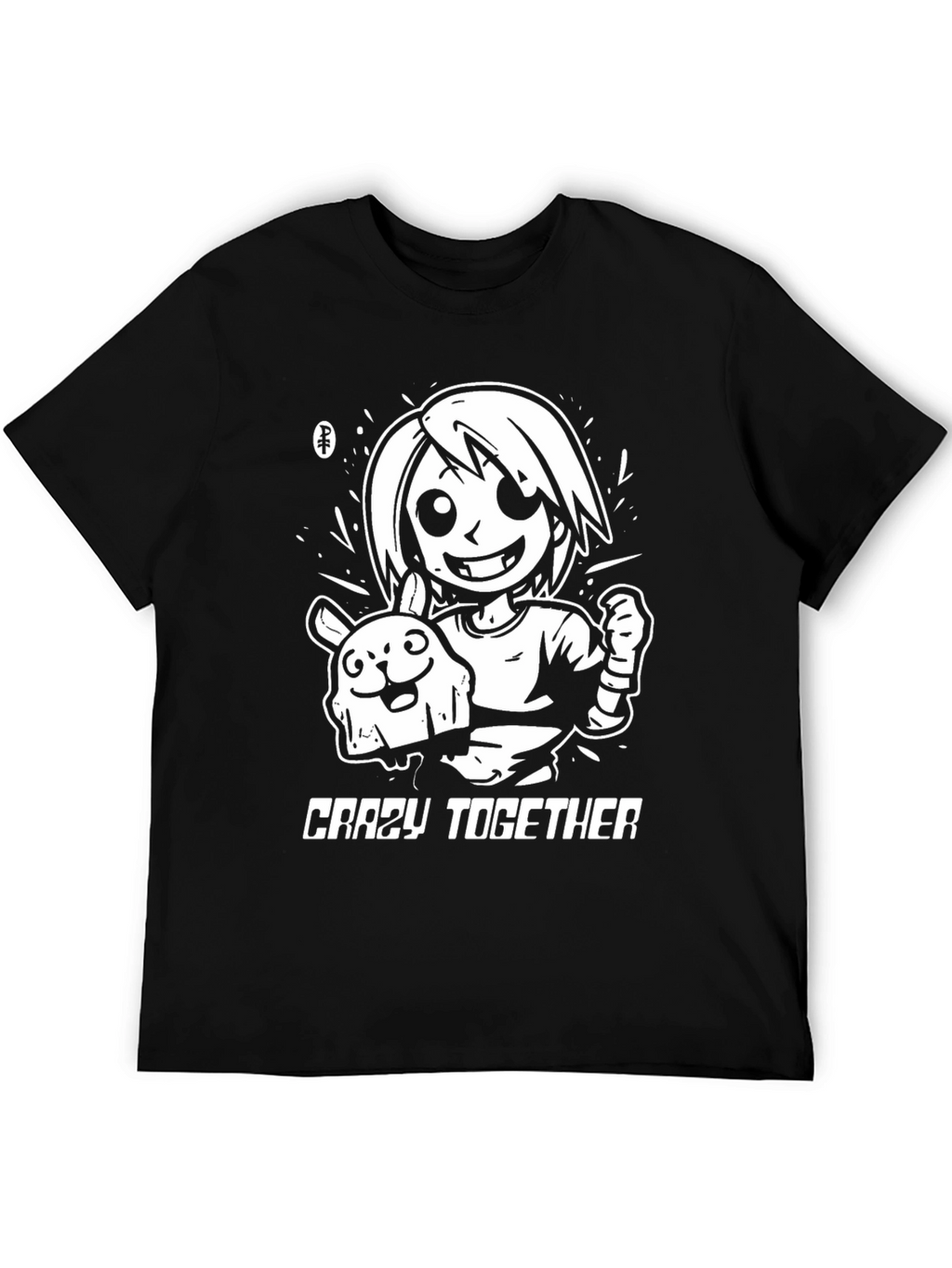 Crazy Together Black Graphic Tee