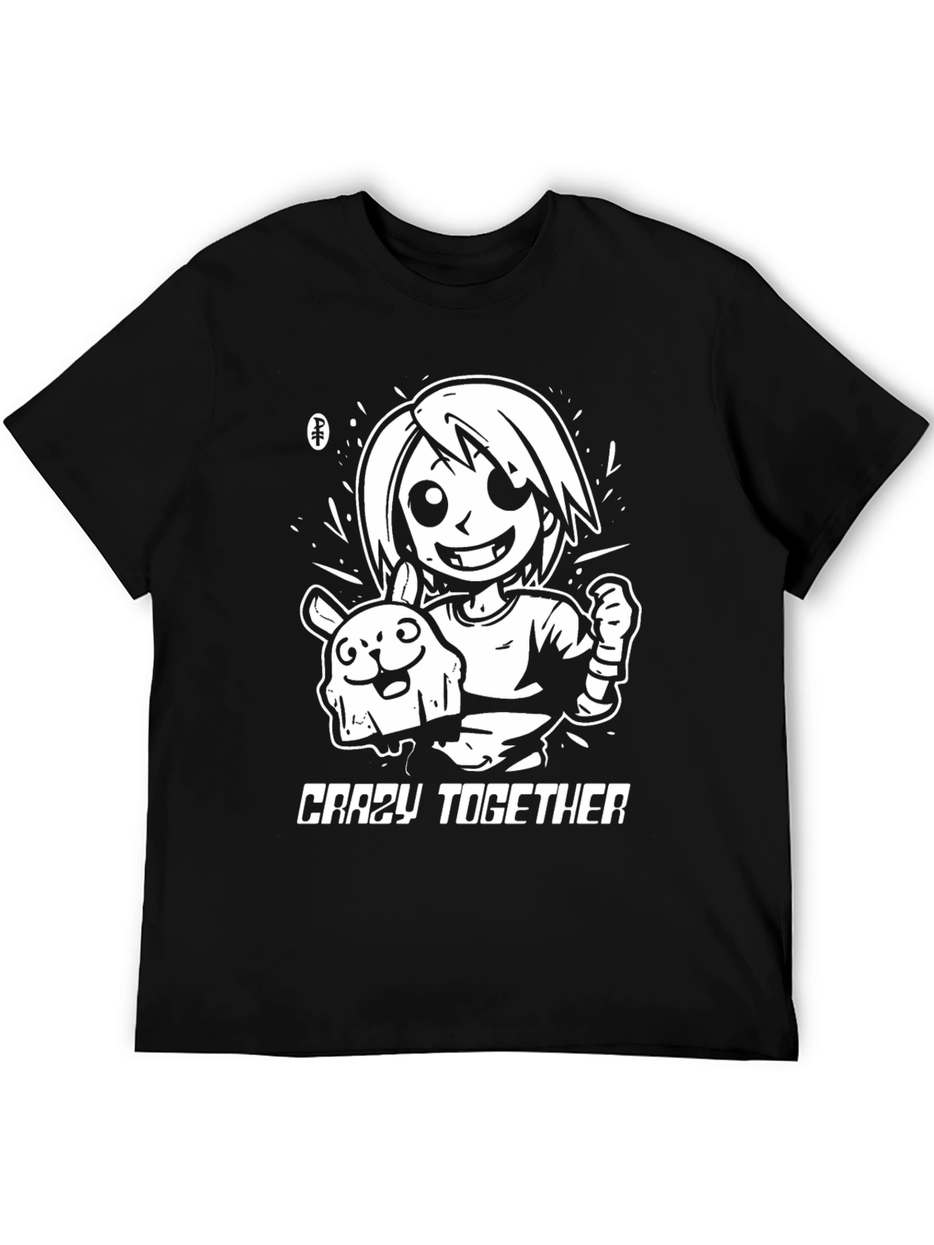 Crazy Together Black Graphic Tee