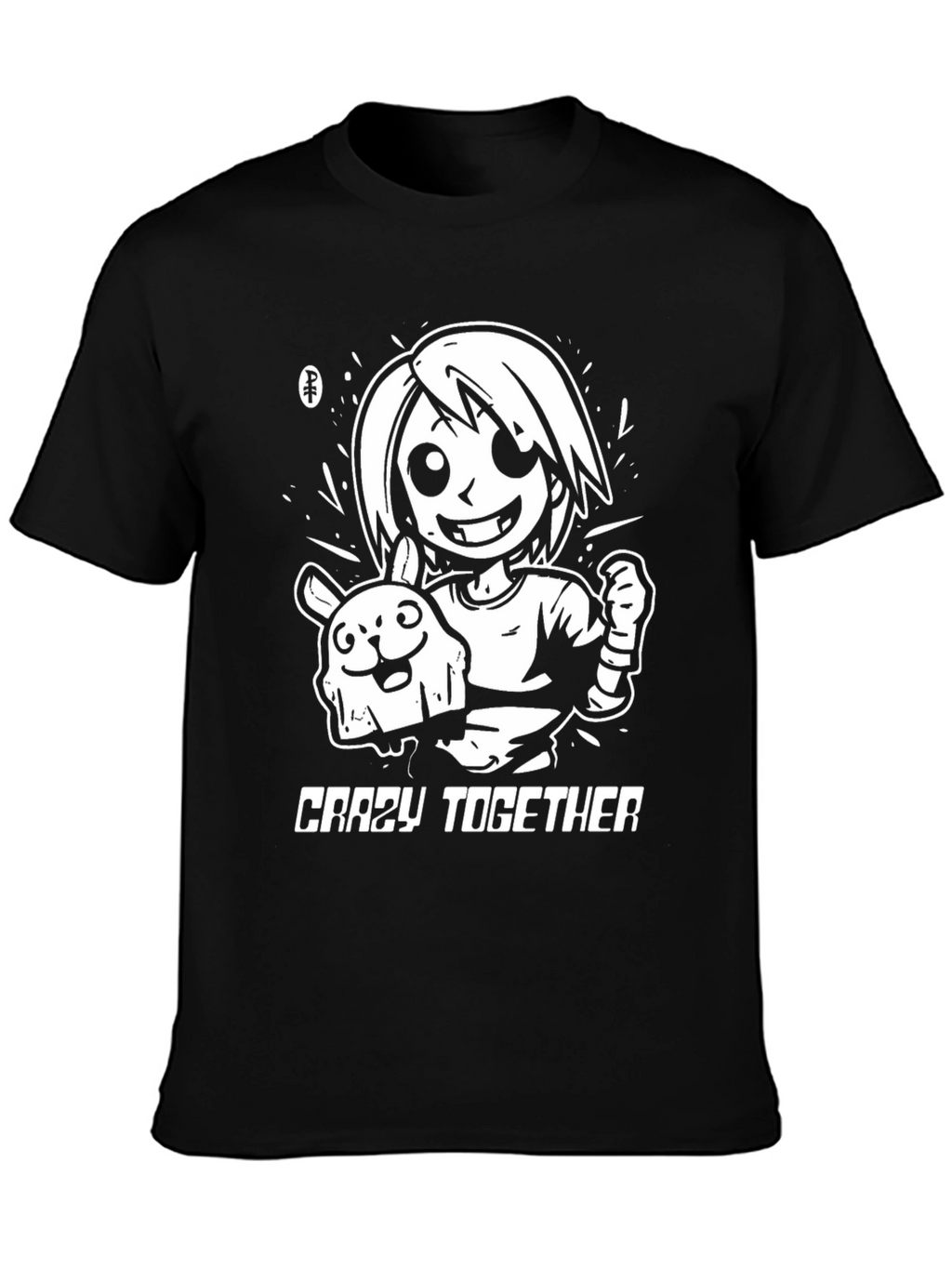 Crazy Together Black Graphic Tee