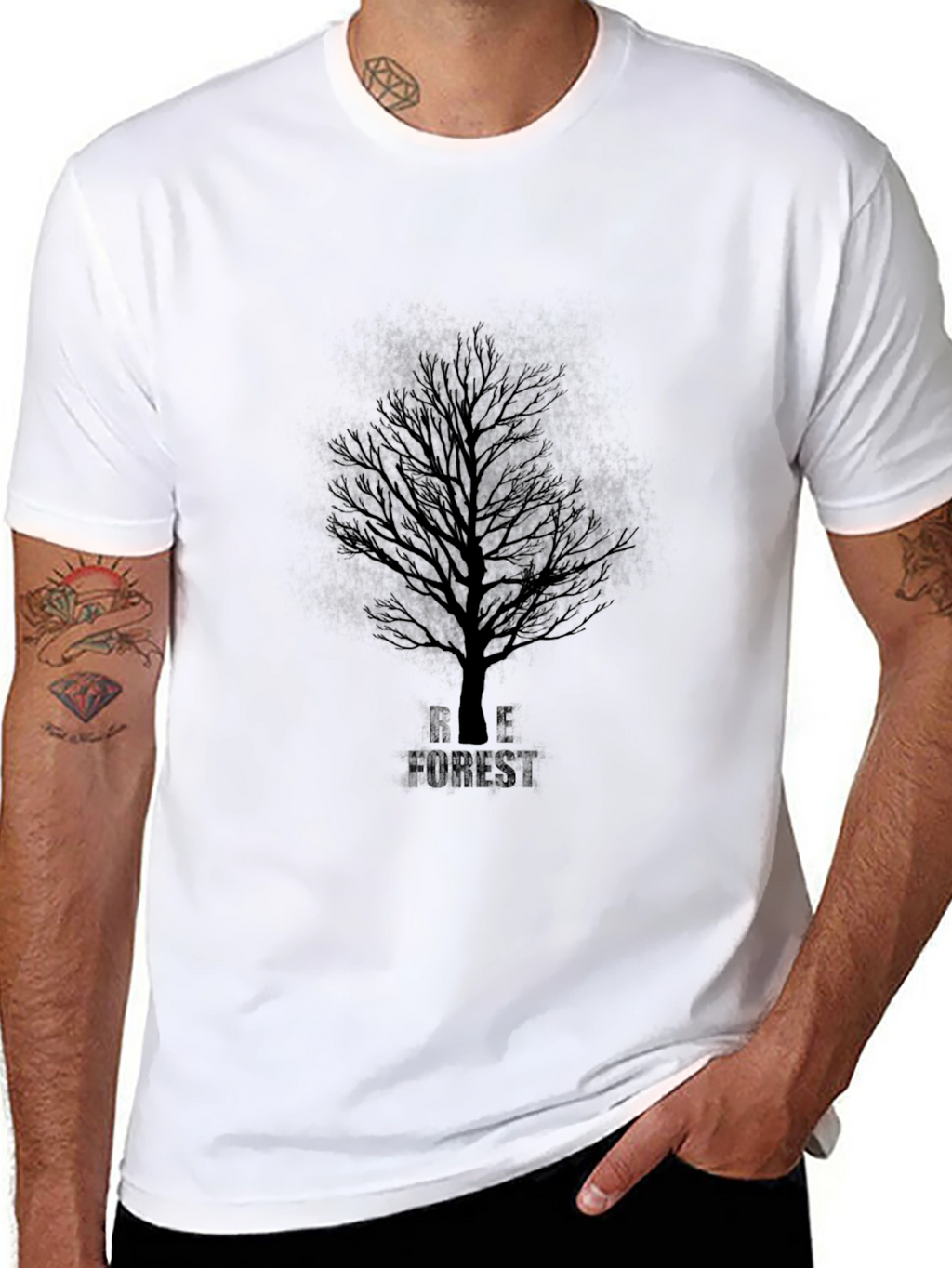 Black Tree Forest Graphic Tee