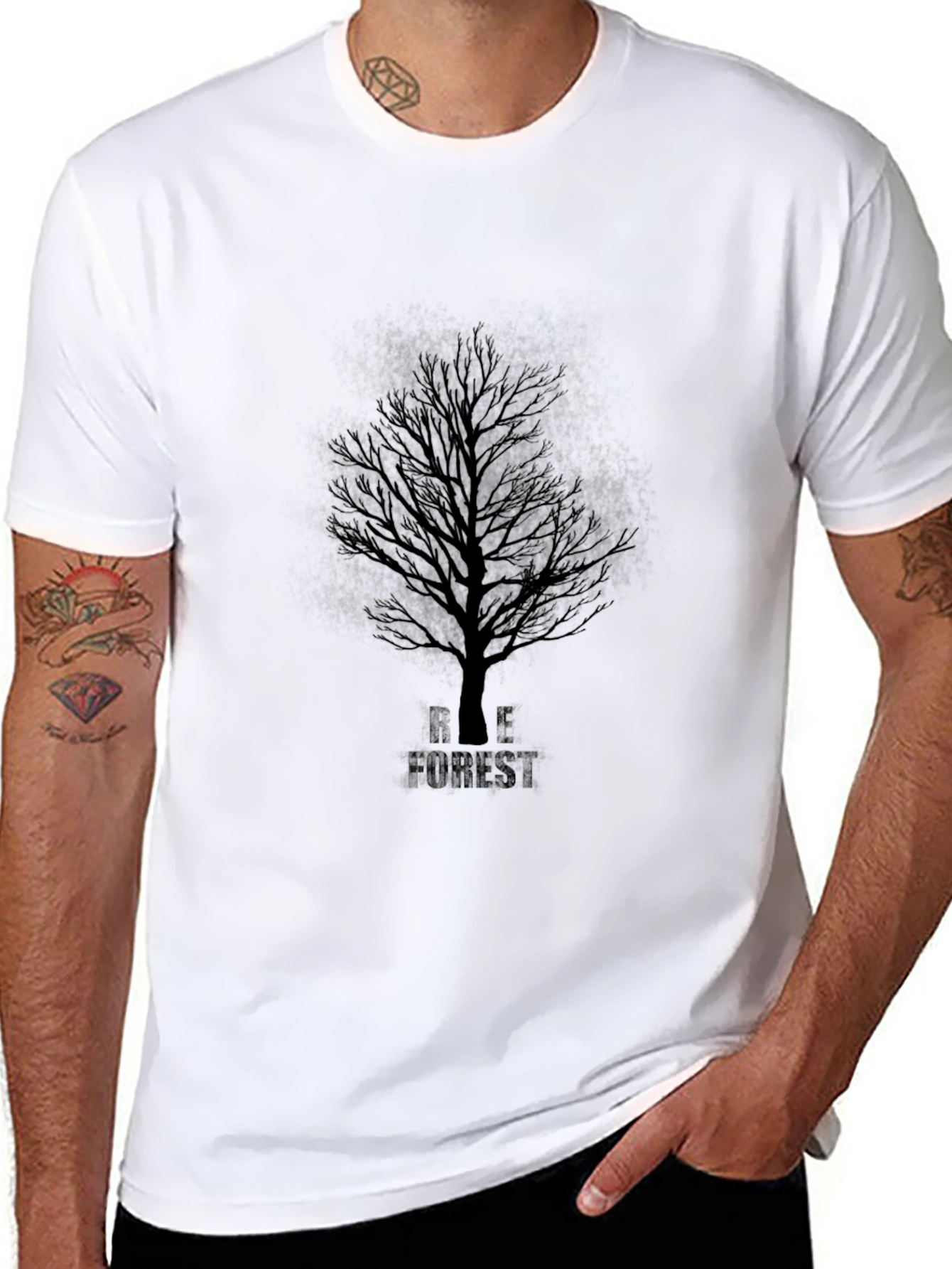 Black Tree Forest Graphic Tee