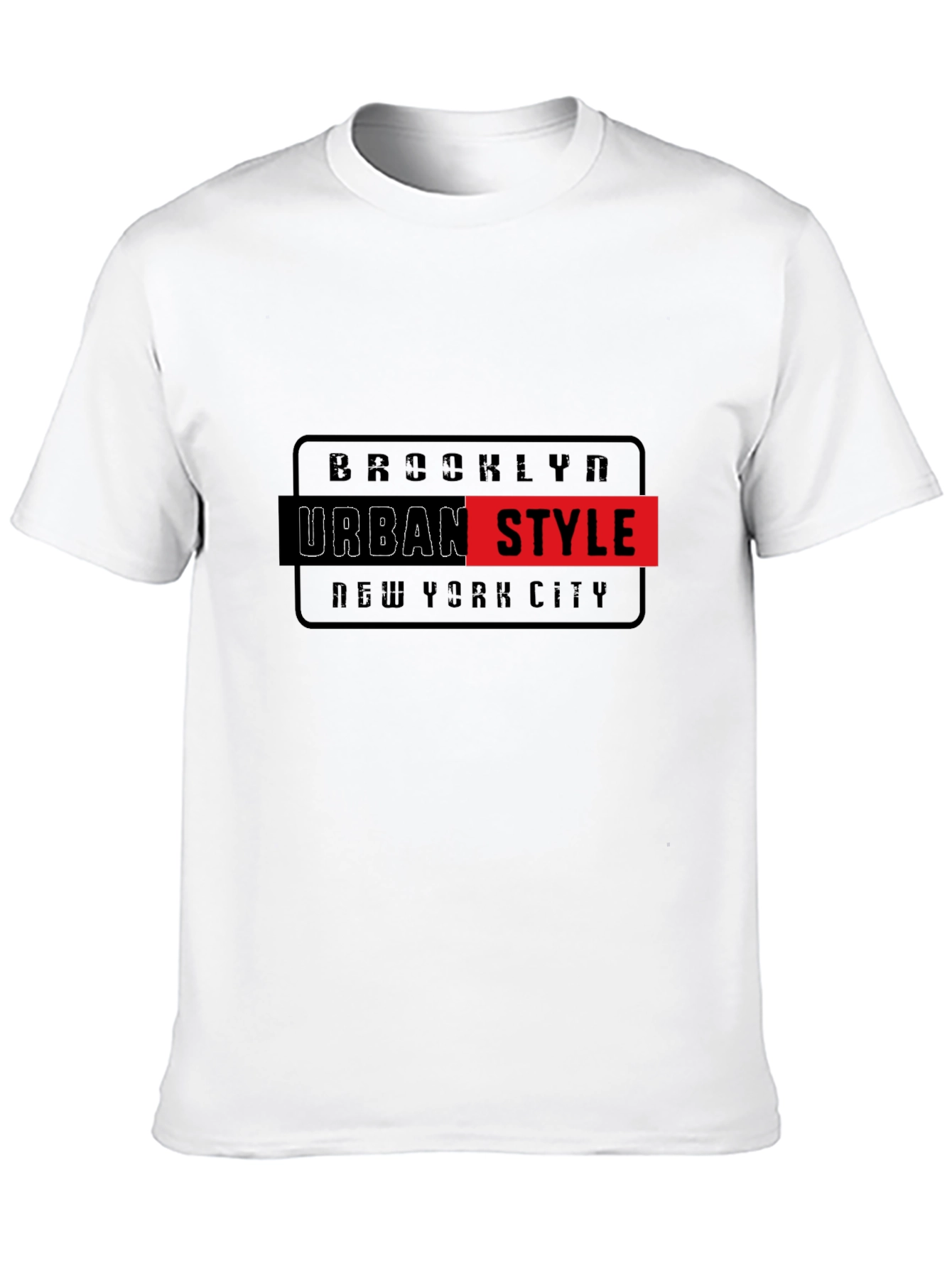 Brooklyn Urban Style Graphic Print Black T-Shirt