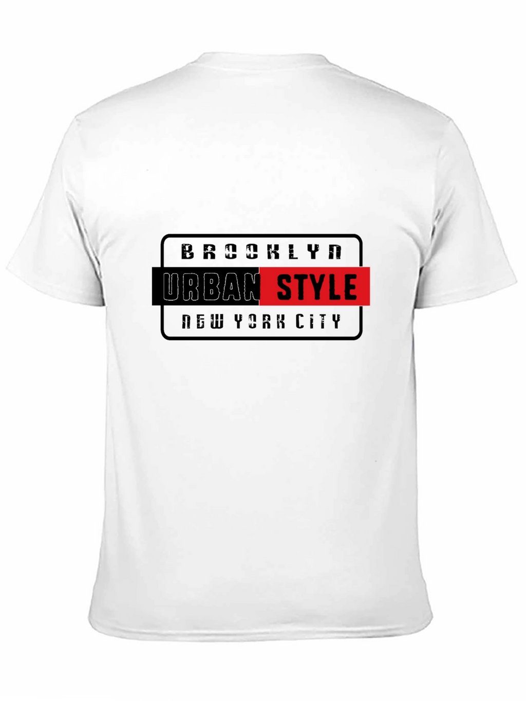 Brooklyn Urban Style Graphic Print Black T-Shirt