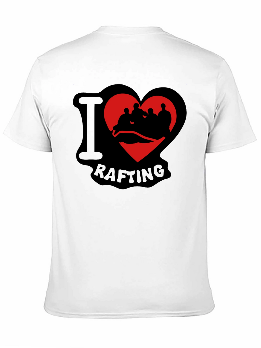 I Love Rafting Black T-Shirt