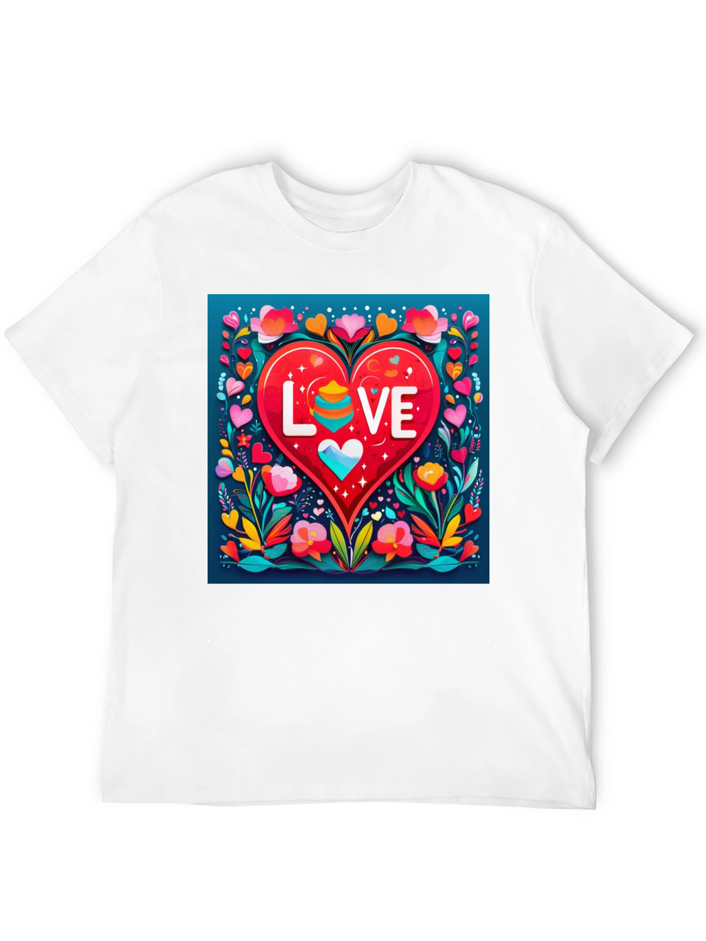Love Heart Graphic Tee - Stylish Unisex Design