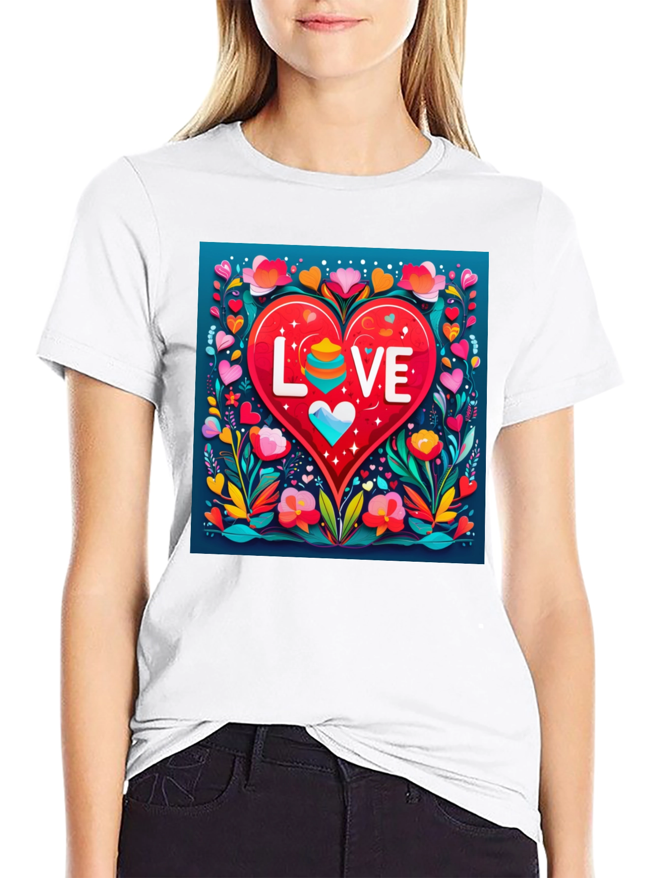 Love Heart Graphic Tee - Stylish Unisex Design