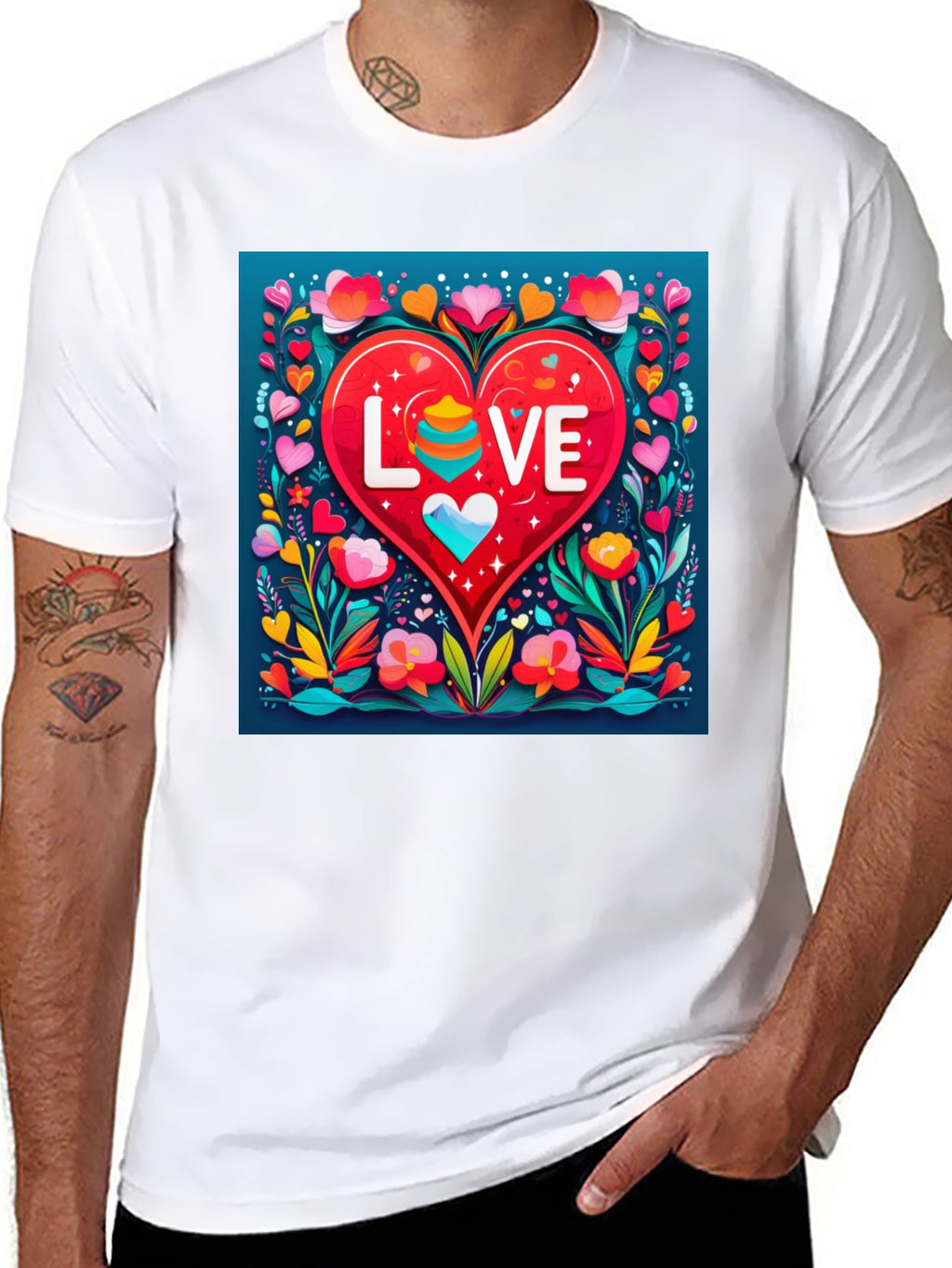 Love Heart Graphic Tee - Stylish Unisex Design