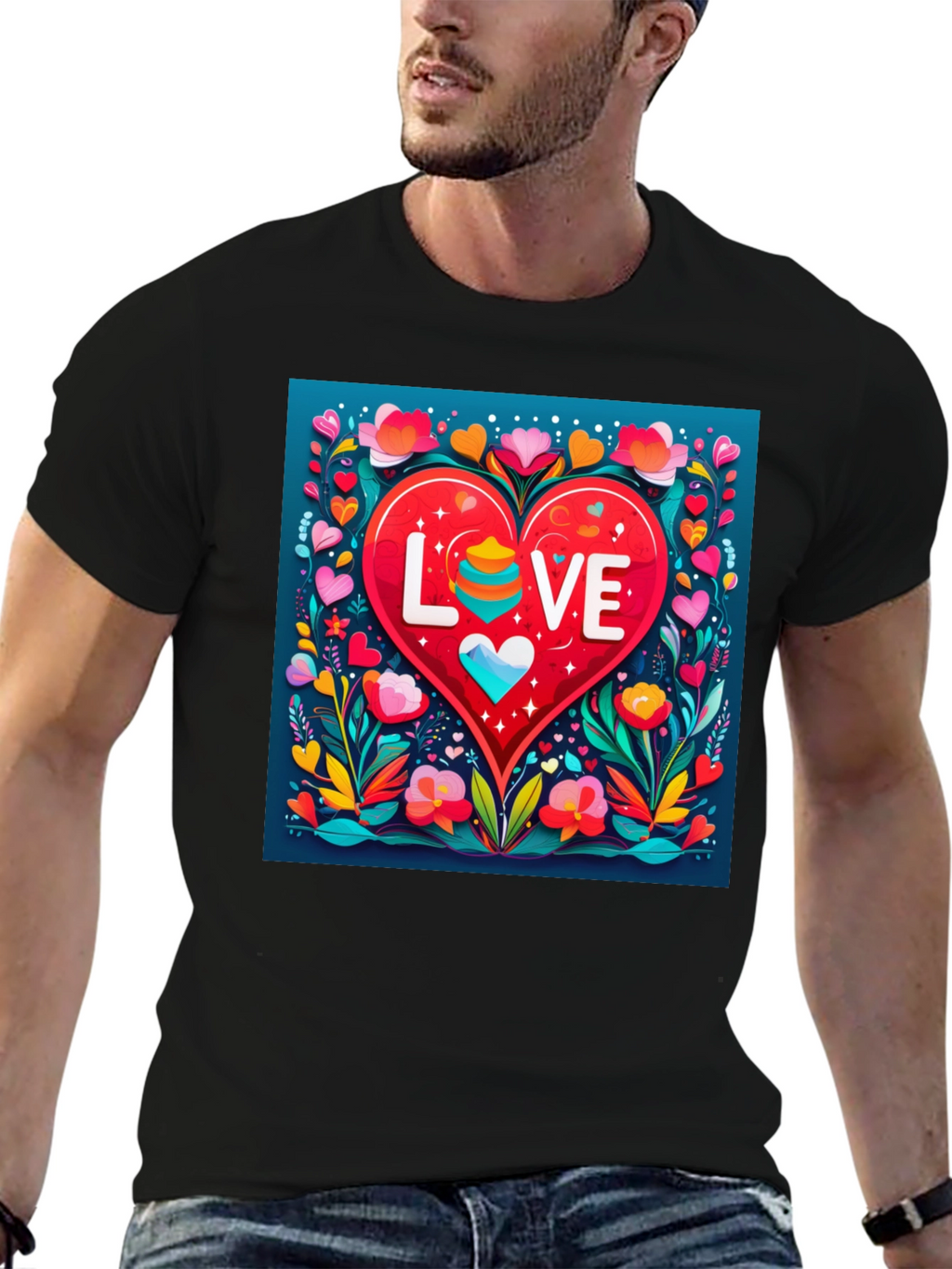 Love Heart Graphic Tee - Stylish Unisex Design