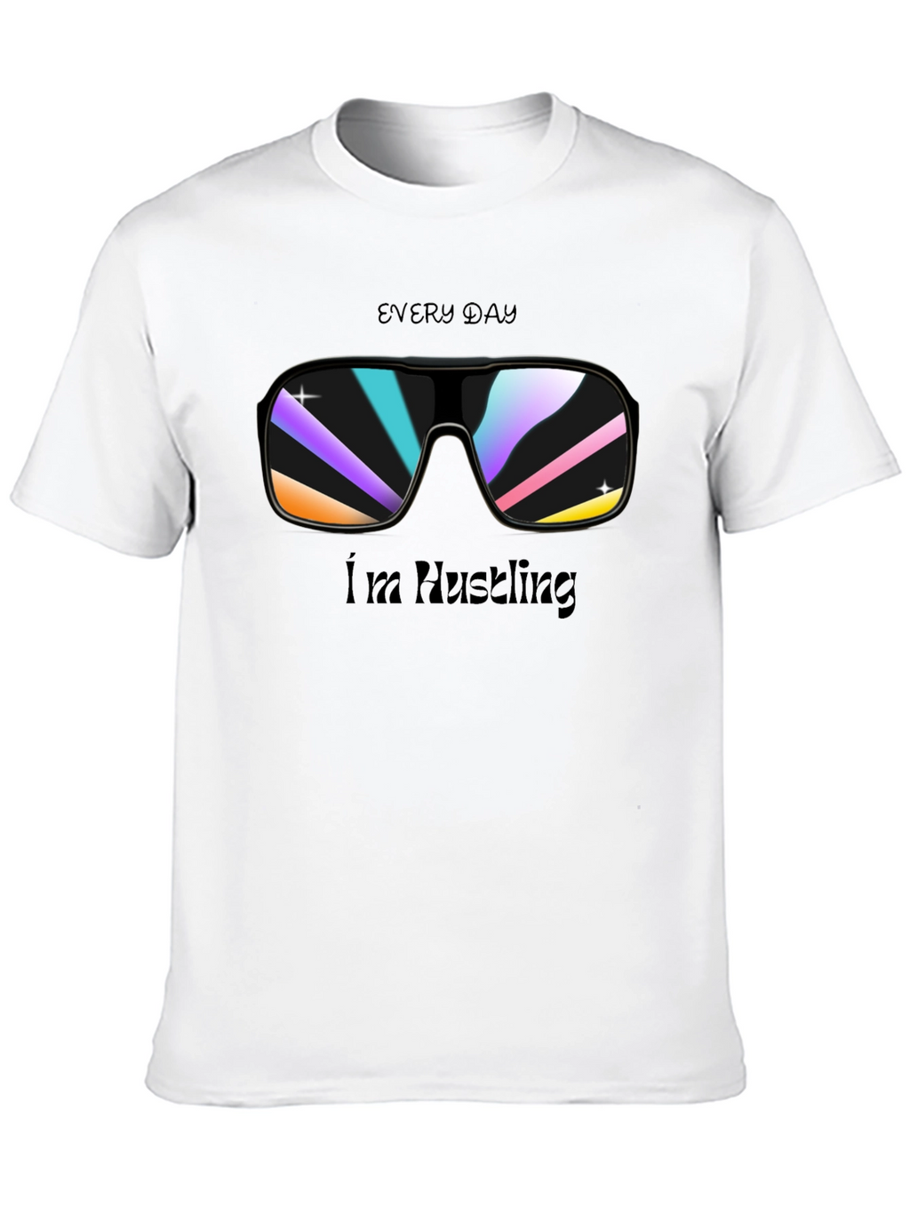 Everyday Hustling Black Graphic Tee