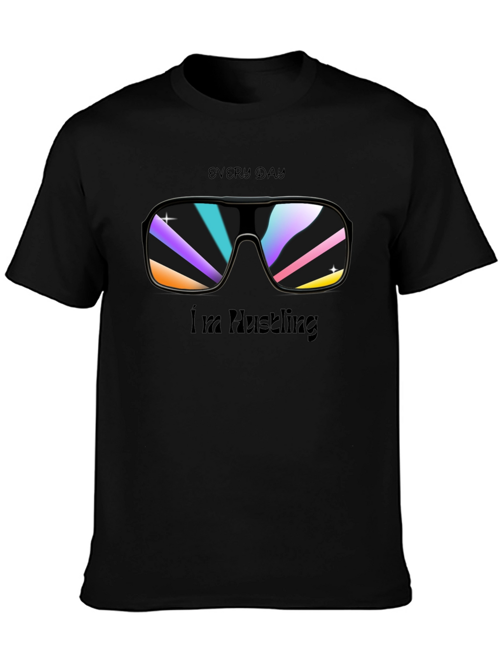 Everyday Hustling Black Graphic Tee