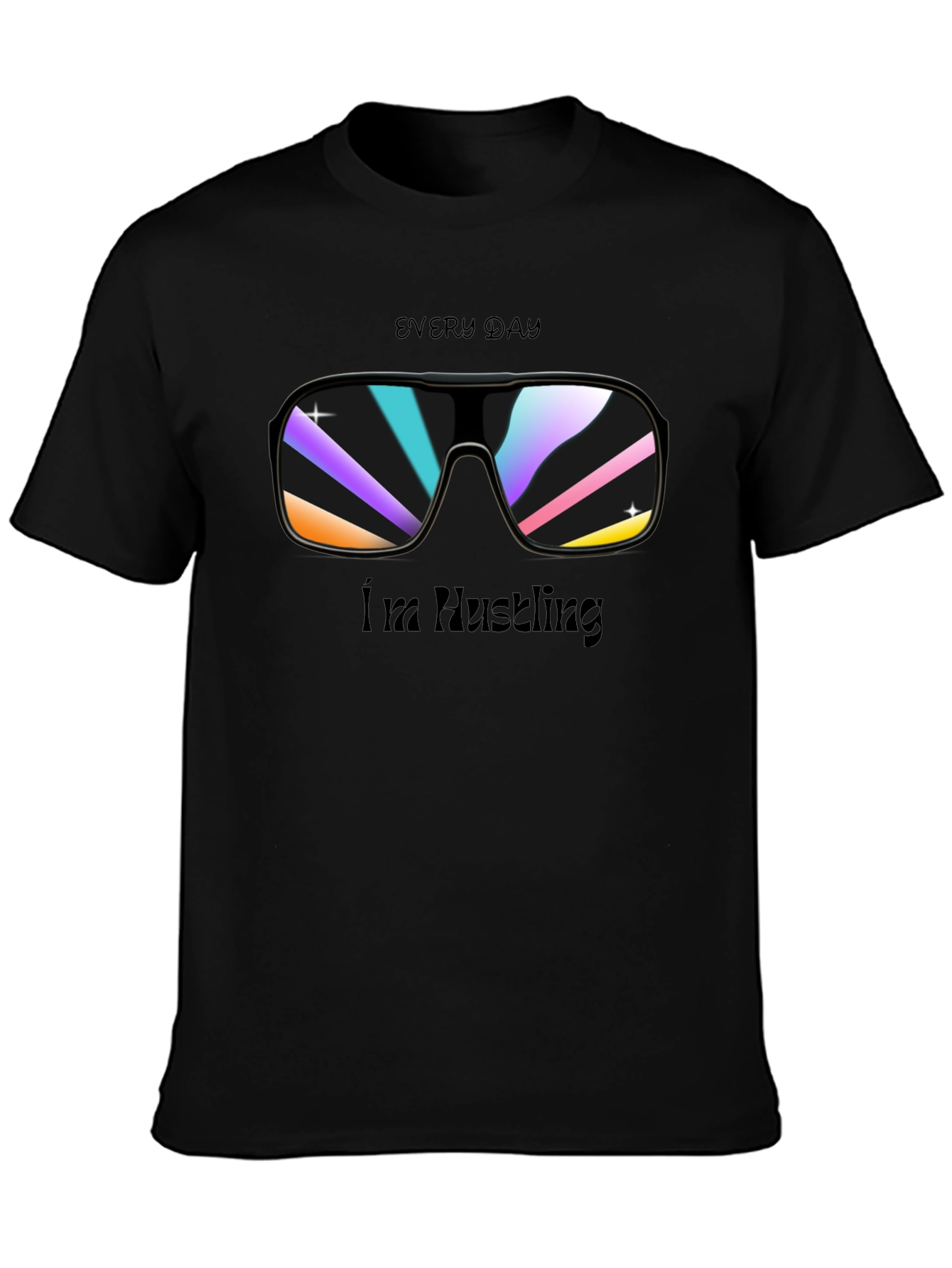 Everyday Hustling Black Graphic Tee