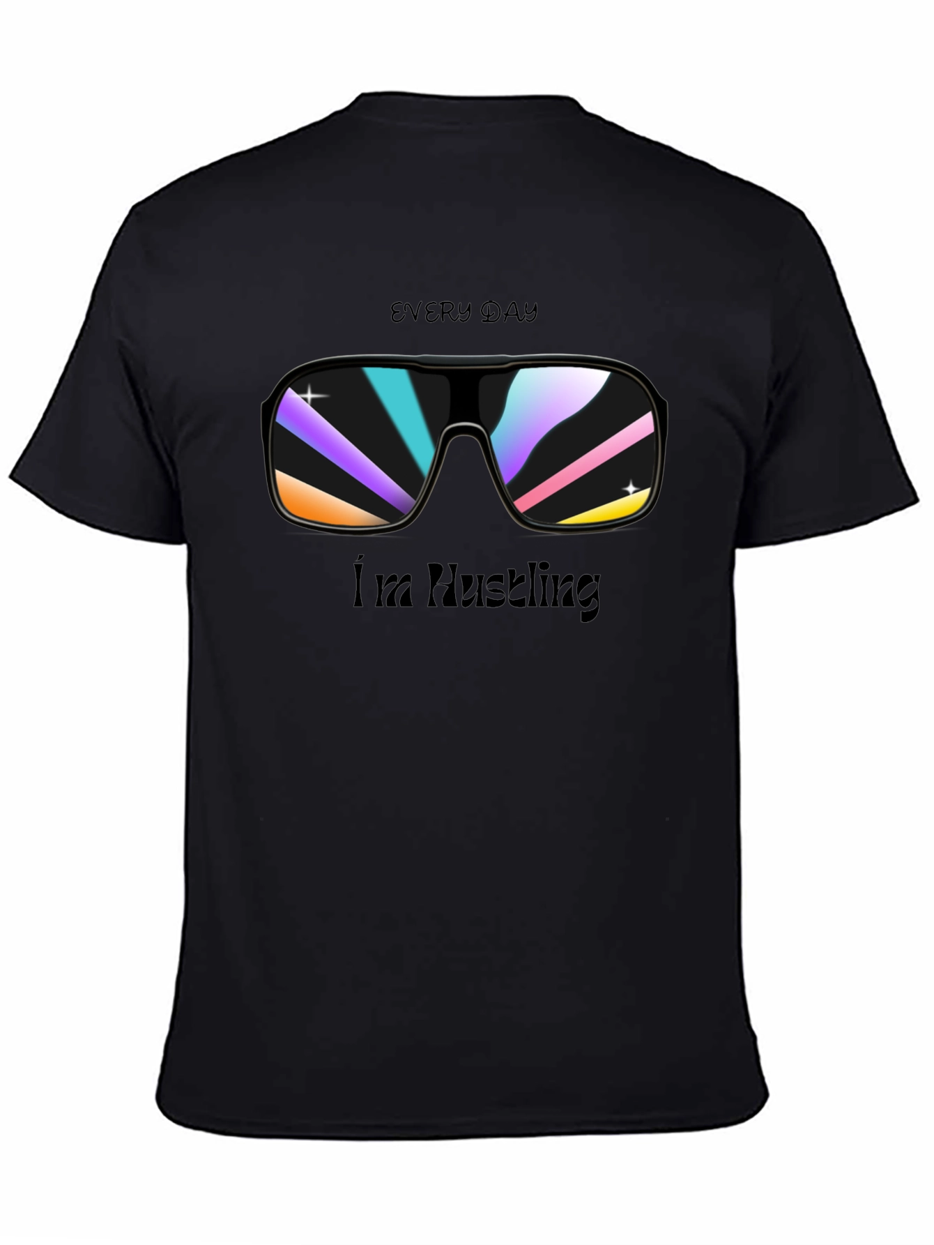 Everyday Hustling Black Graphic Tee