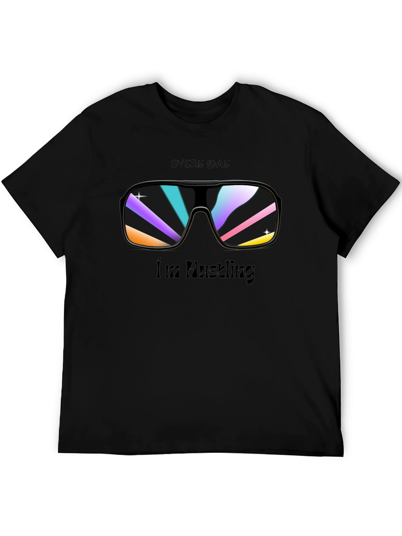 Everyday Hustling Black Graphic Tee