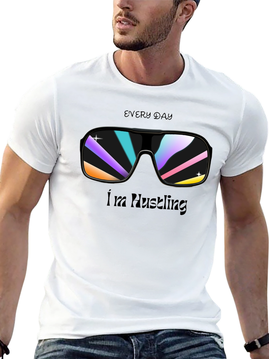 Everyday Hustling Black Graphic Tee