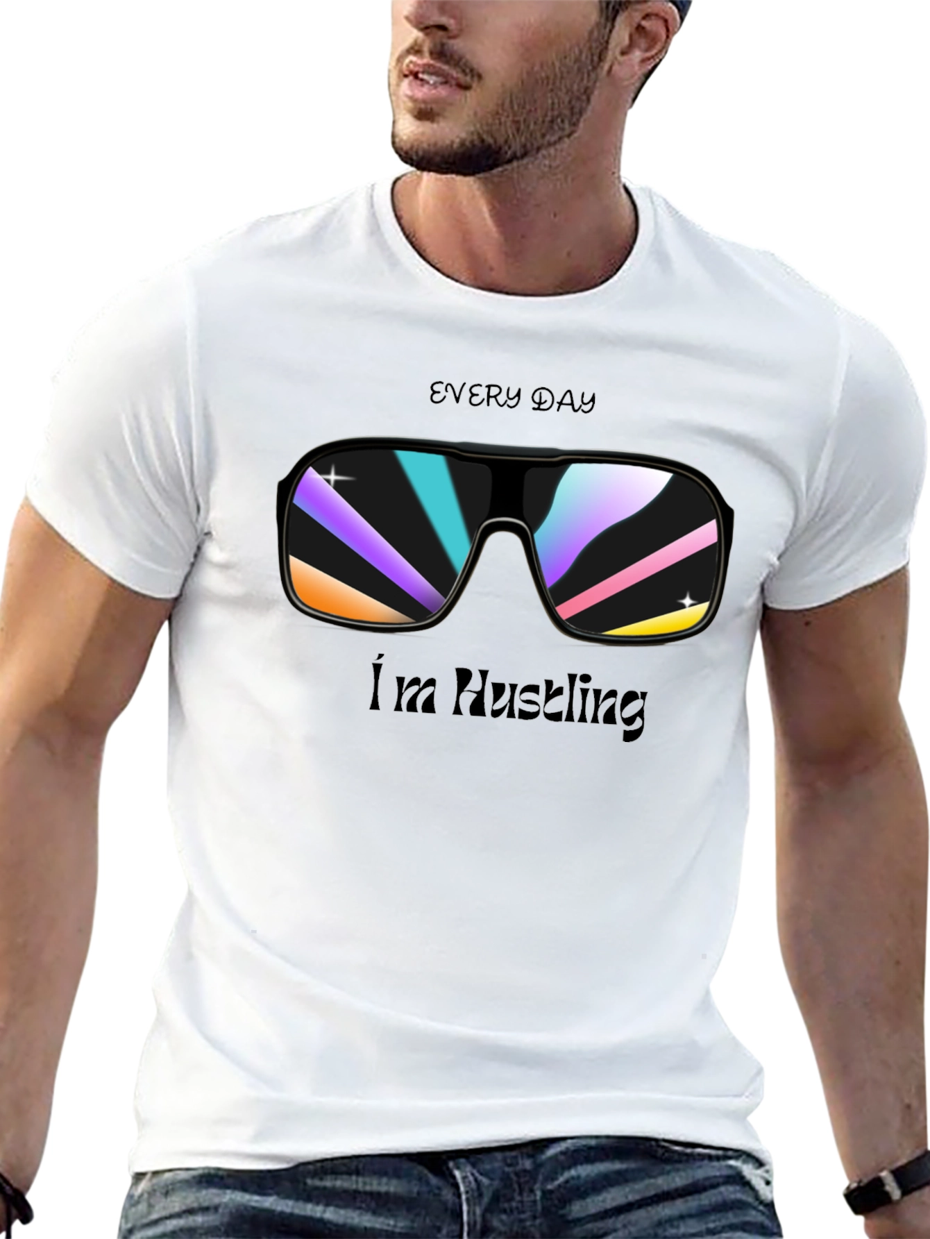 Everyday Hustling Black Graphic Tee
