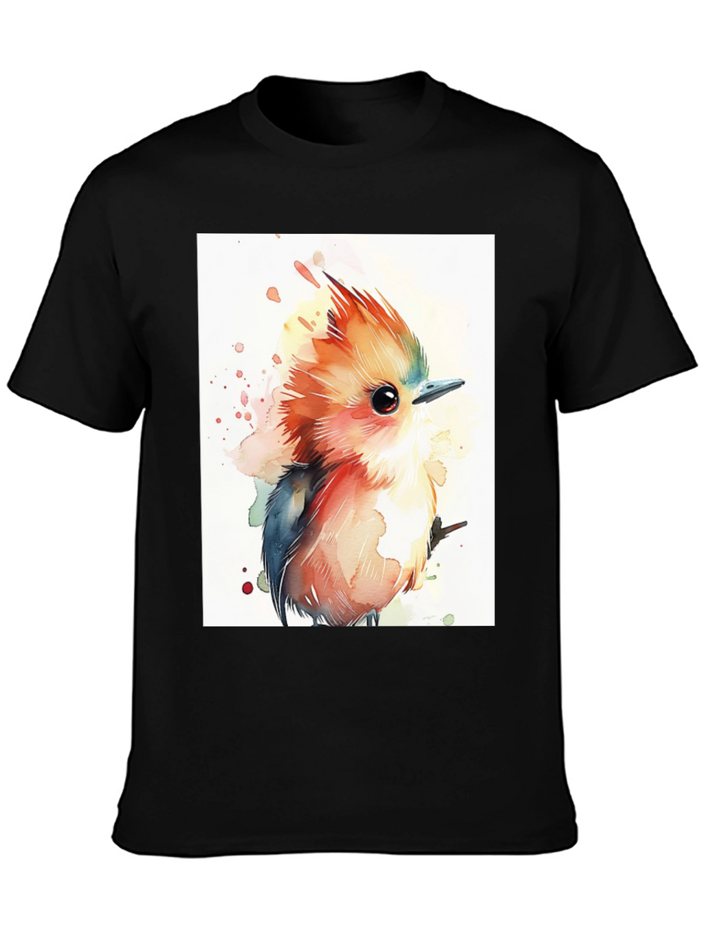 Watercolor Bird Graphic T-Shirt