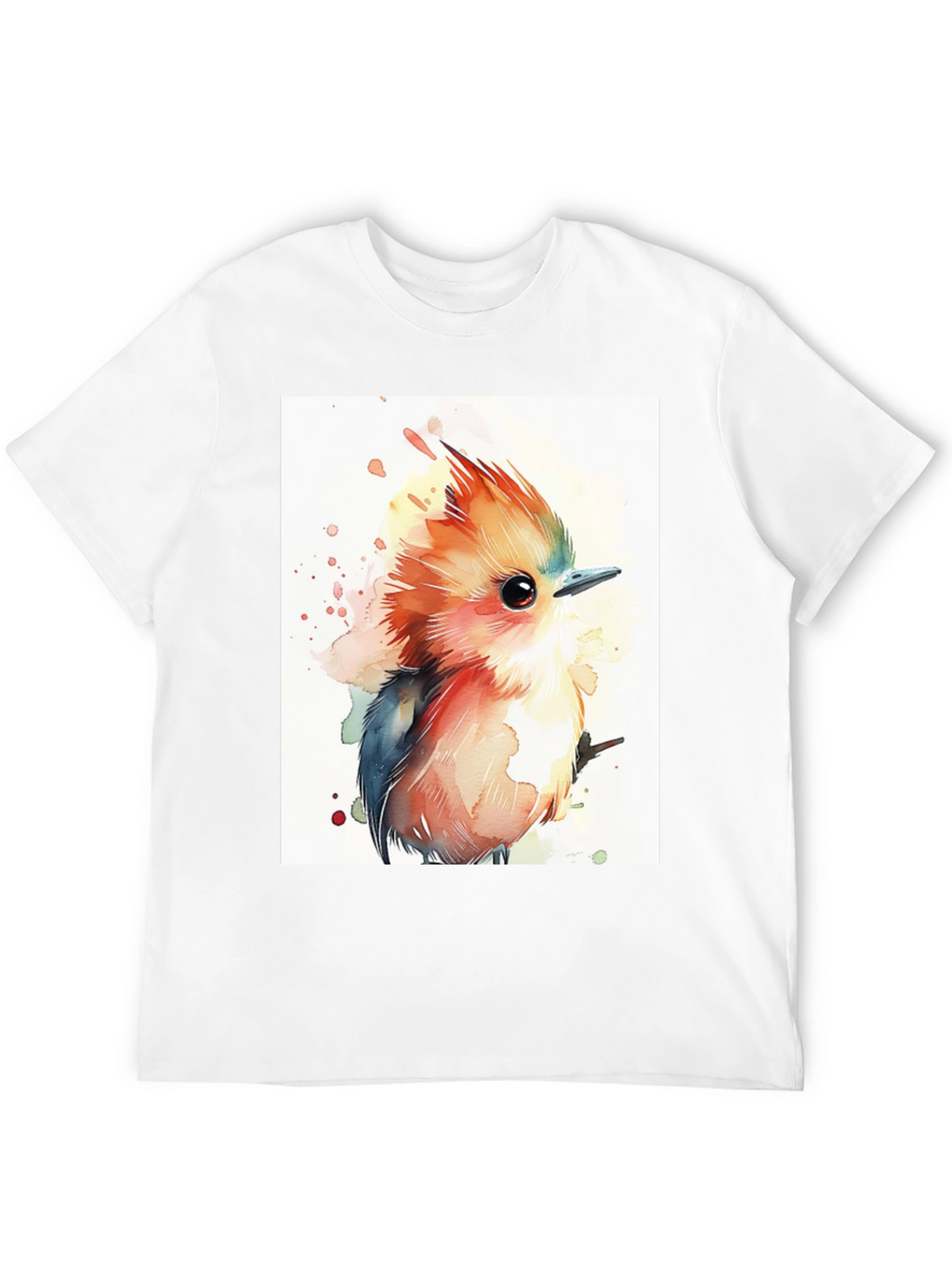 Watercolor Bird Graphic T-Shirt