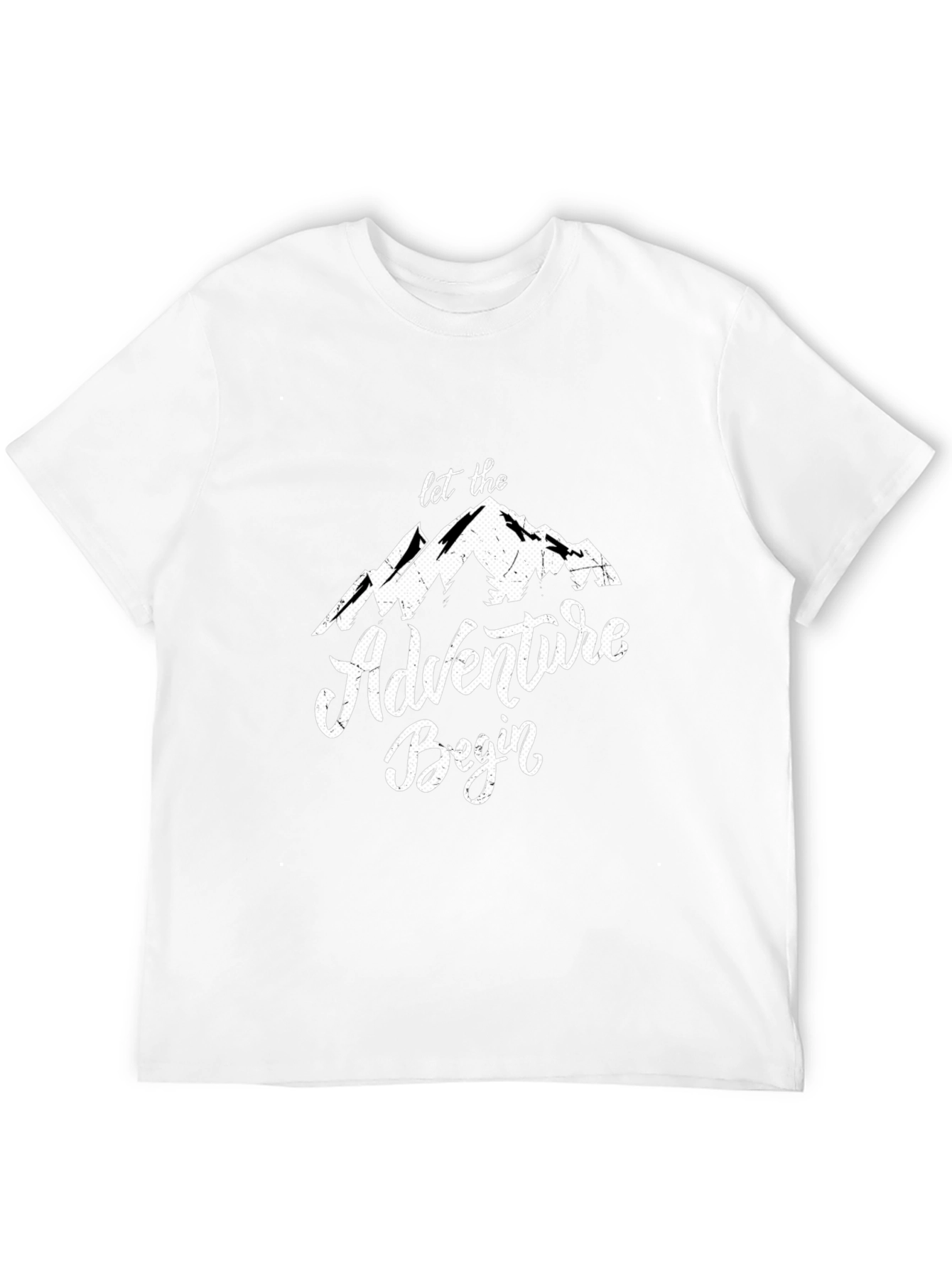 Adventure Begins Graphic Tee - Black Cotton T-Shirt