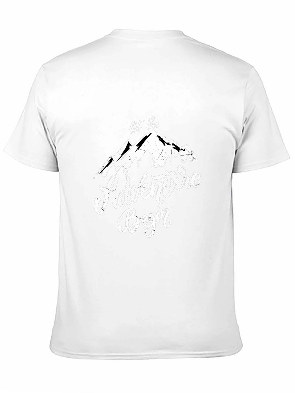 Adventure Begins Graphic Tee - Black Cotton T-Shirt