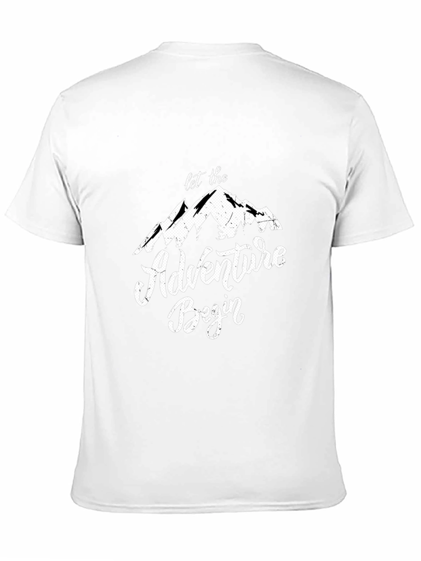 Adventure Begins Graphic Tee - Black Cotton T-Shirt