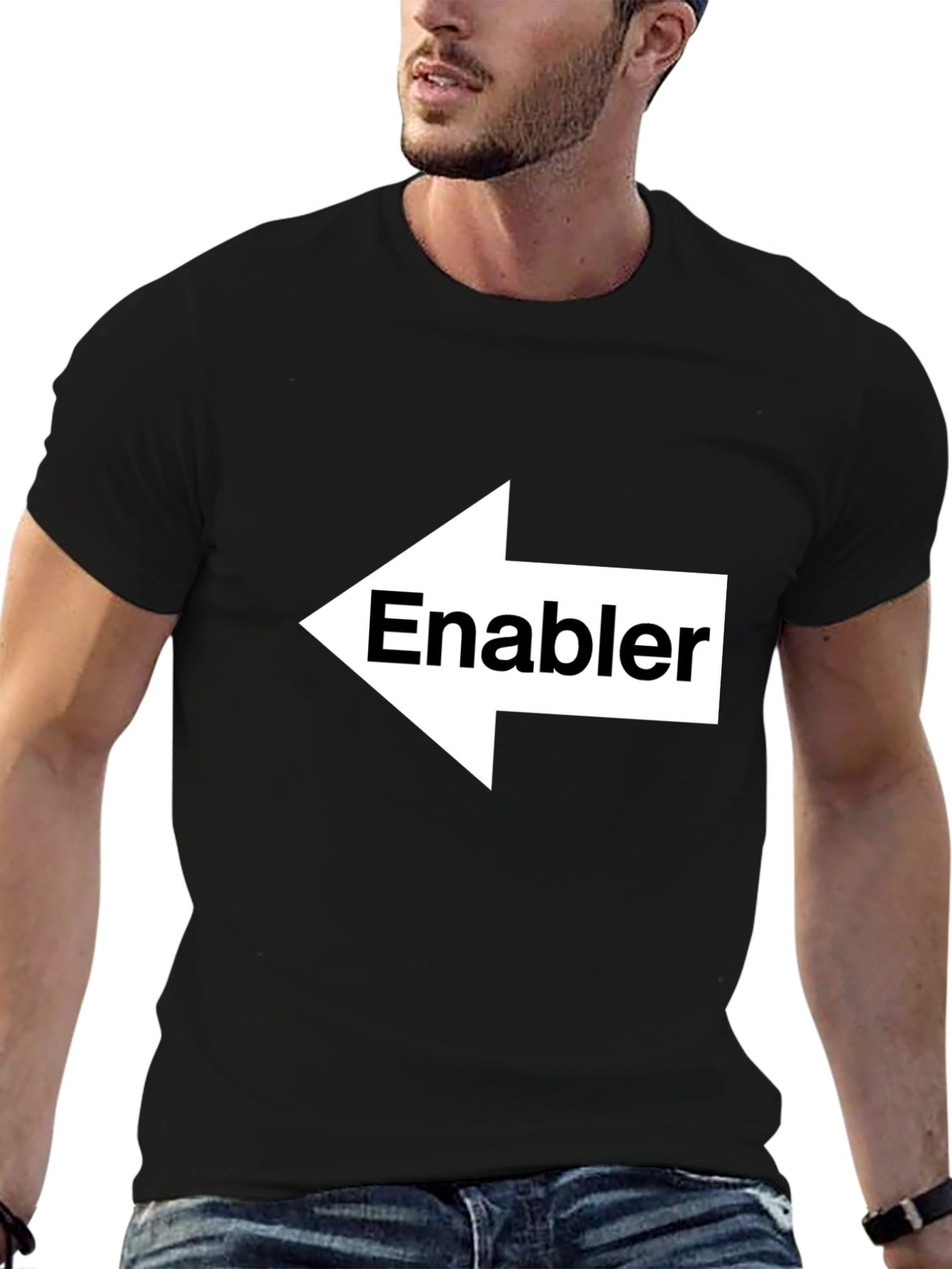 Enabler Graphic Tee - Point Left Arrow Shirt