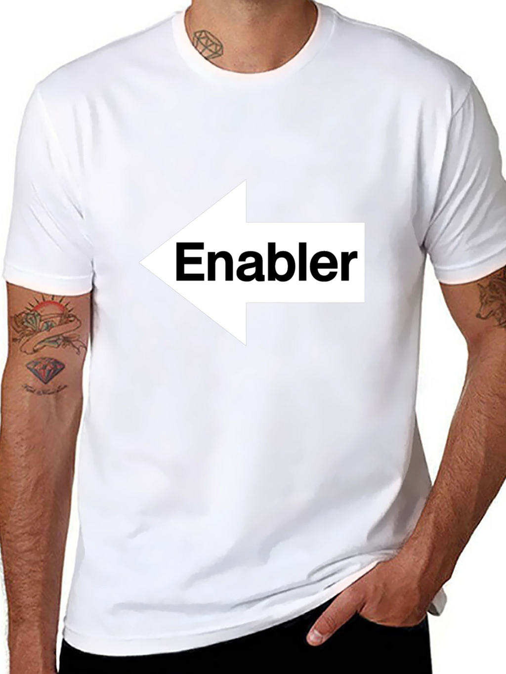 Enabler Graphic Tee - Point Left Arrow Shirt