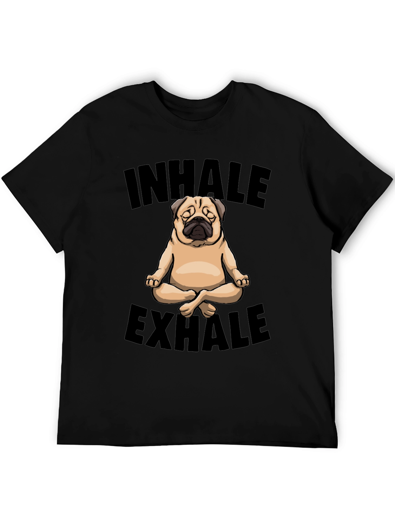 Inhale Exhale Pug Yoga Graphic T-Shirt