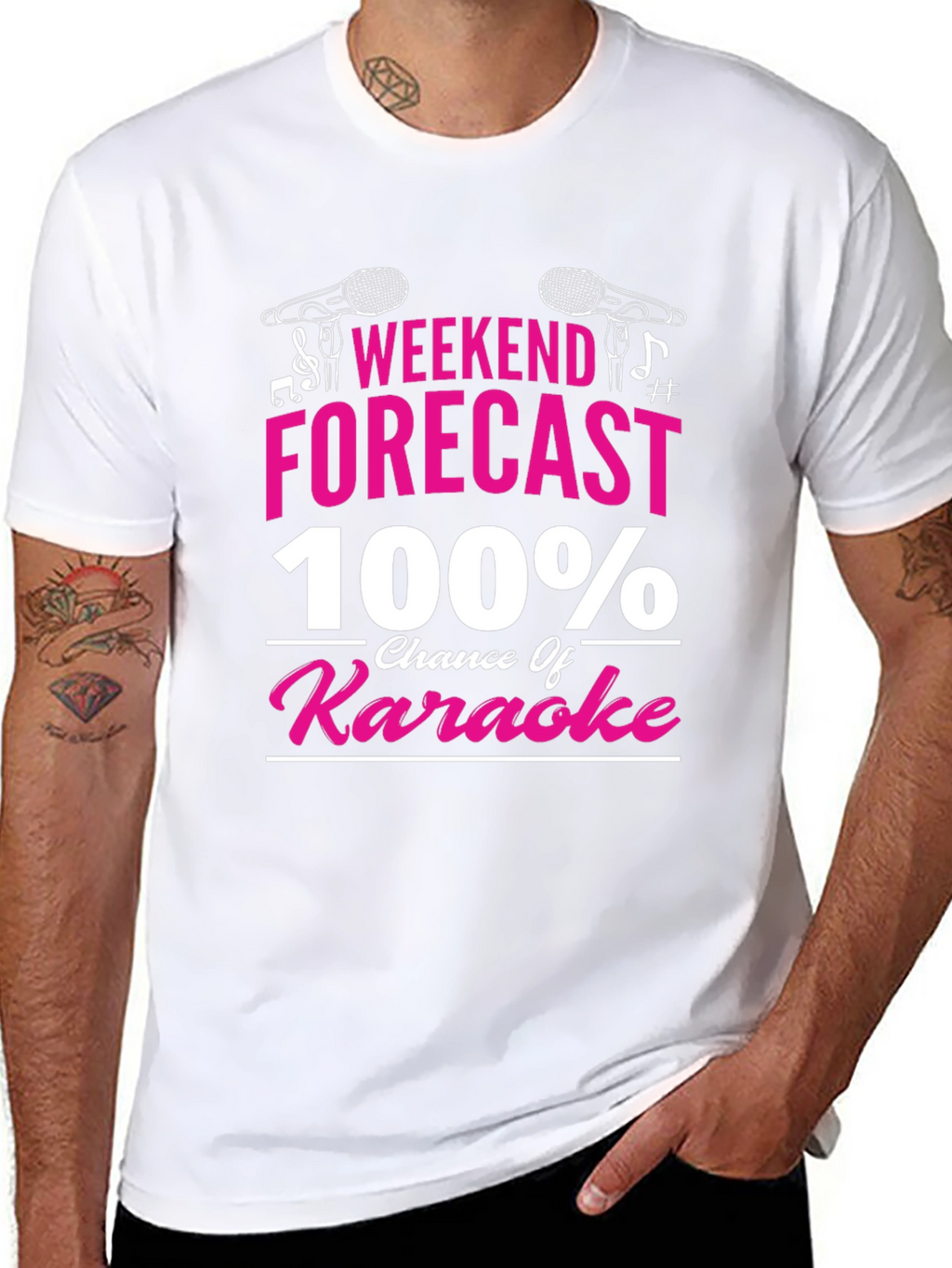 Weekend Forecast 100% Chance of Karaoke T-Shirt