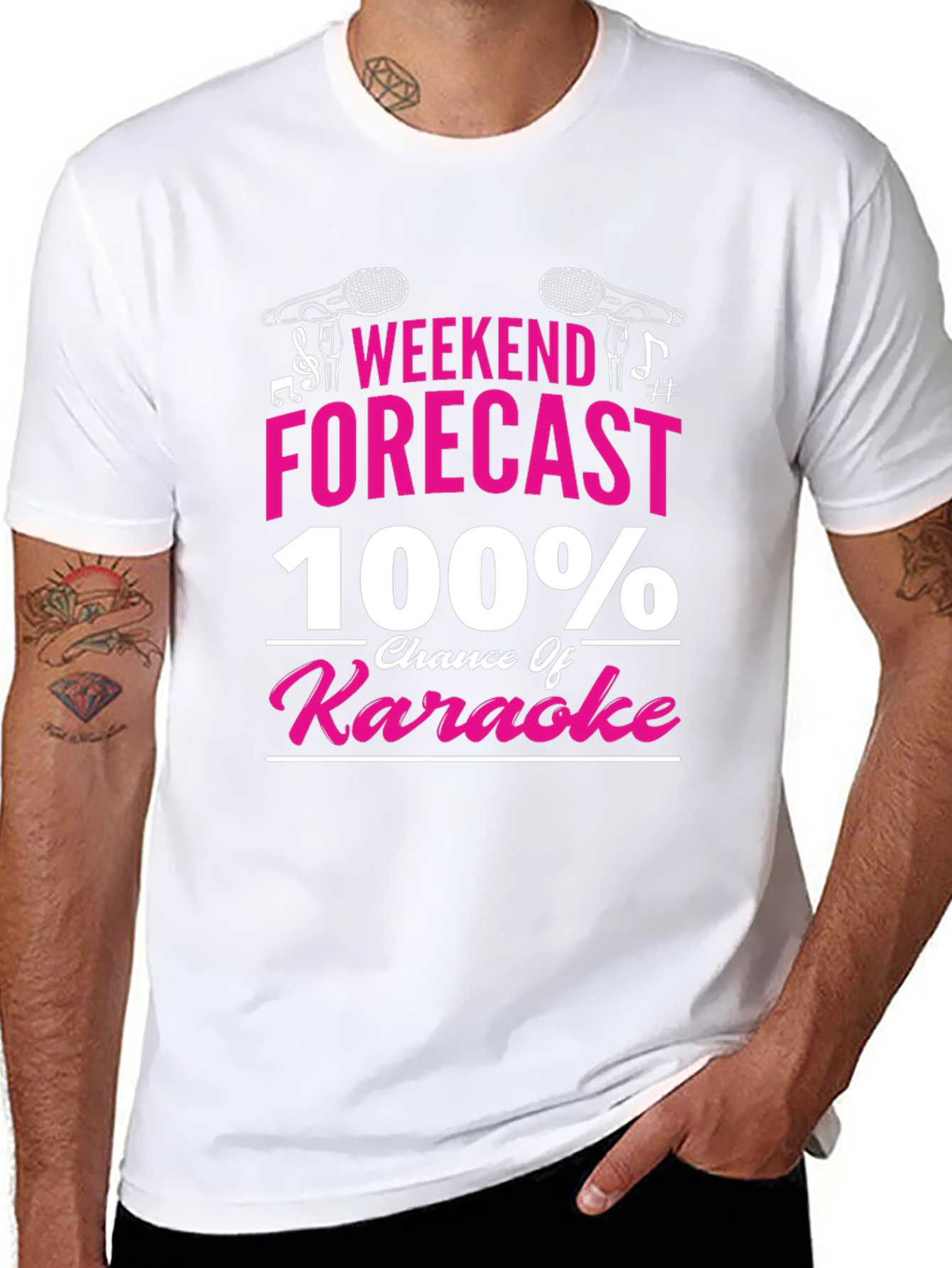 Weekend Forecast 100% Chance of Karaoke T-Shirt