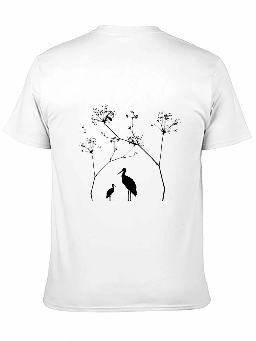 Black Heron Silhouette Graphic Tee
