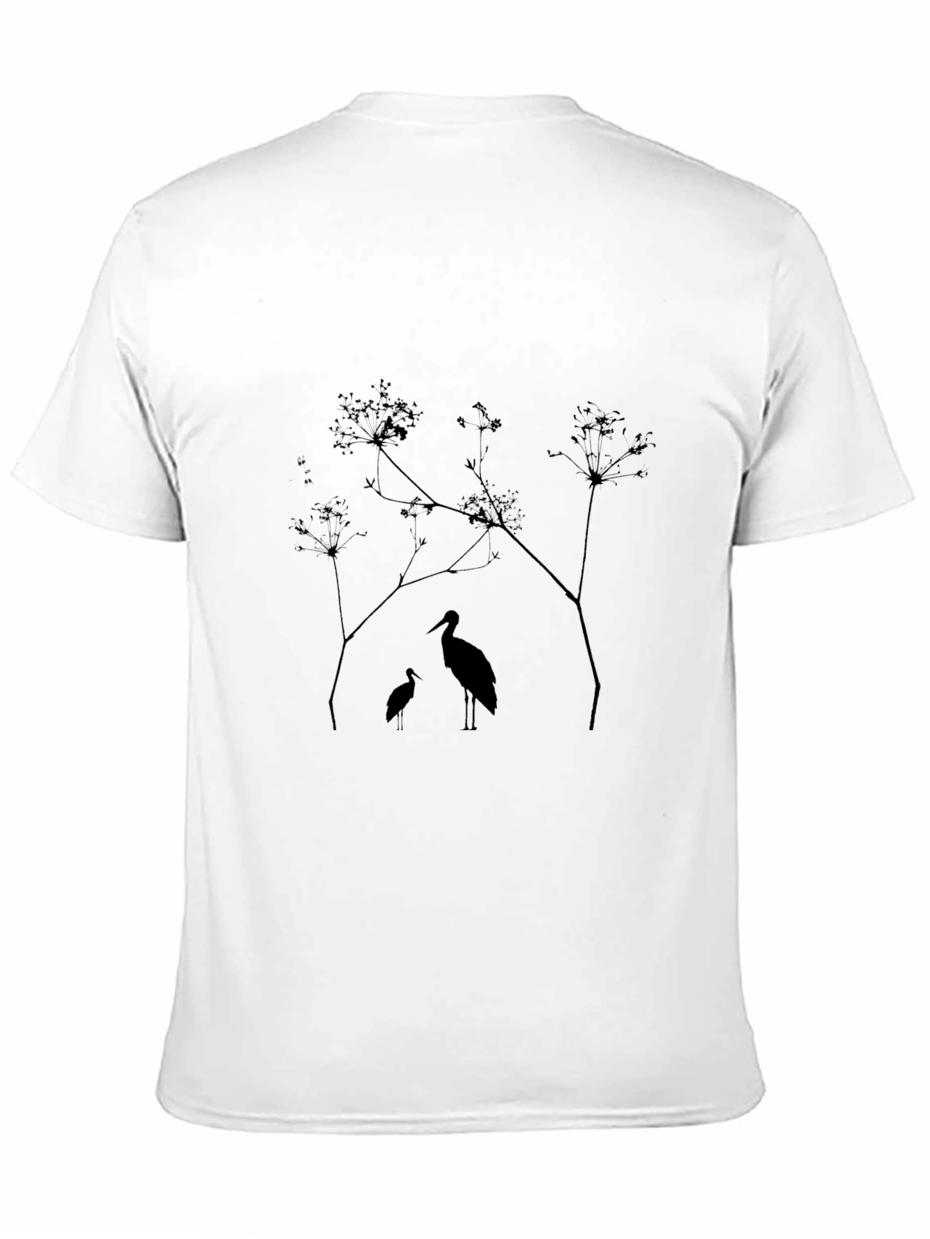 Black Heron Silhouette Graphic Tee