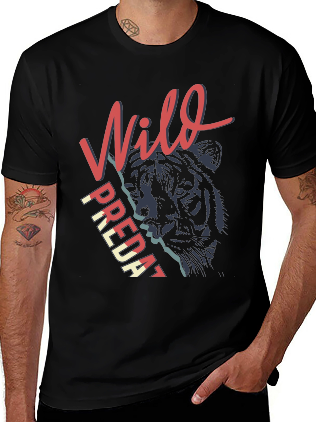 Wild Predator Graphic Tee - Black T-Shirt