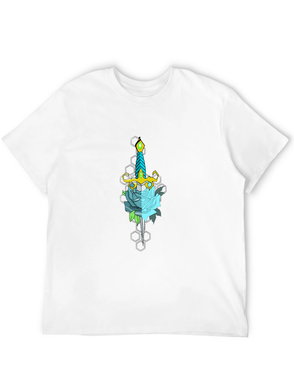 Sword and Rose Graphic Tee - Black