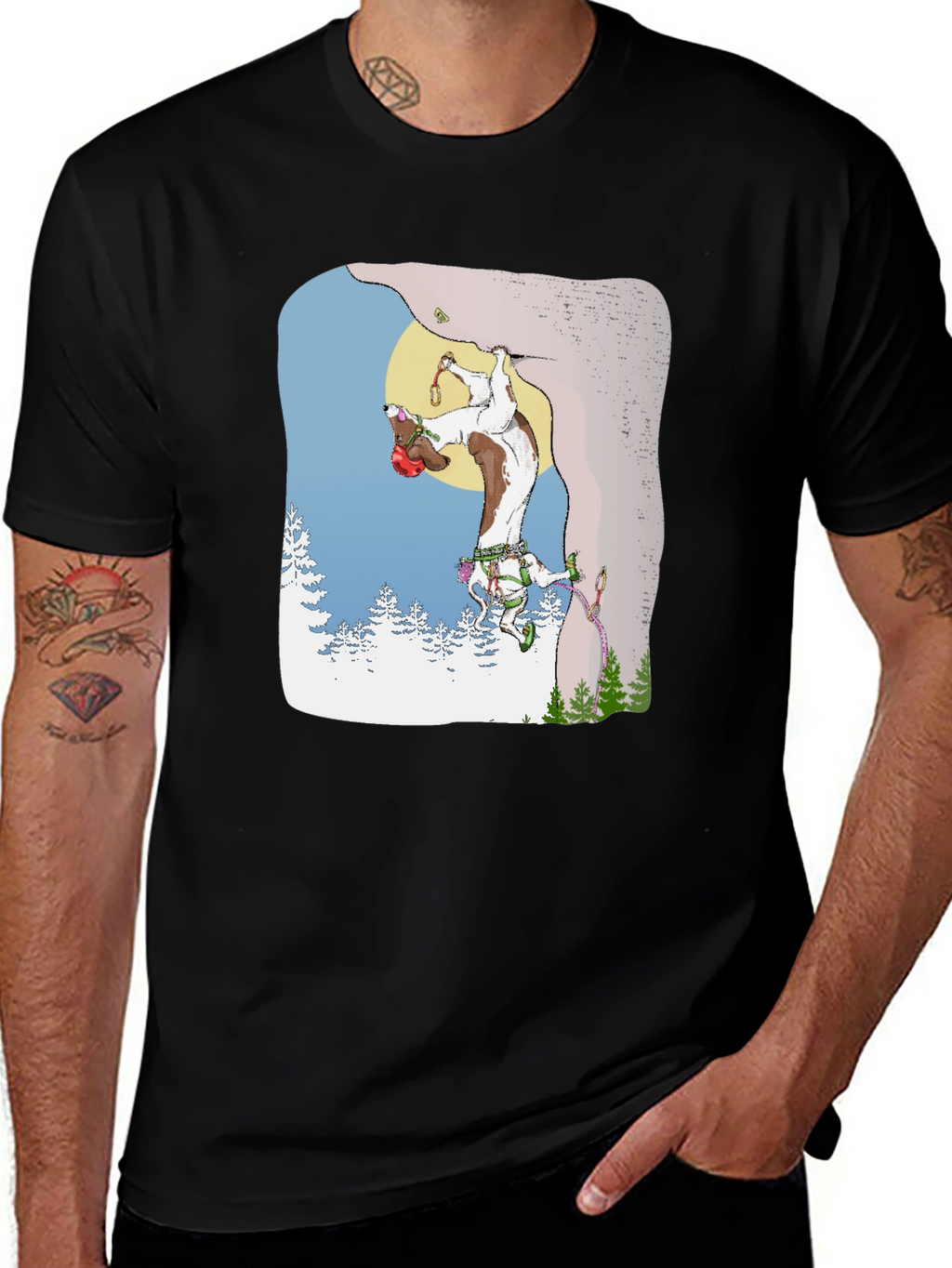Climbing Goat Graphic T-Shirt