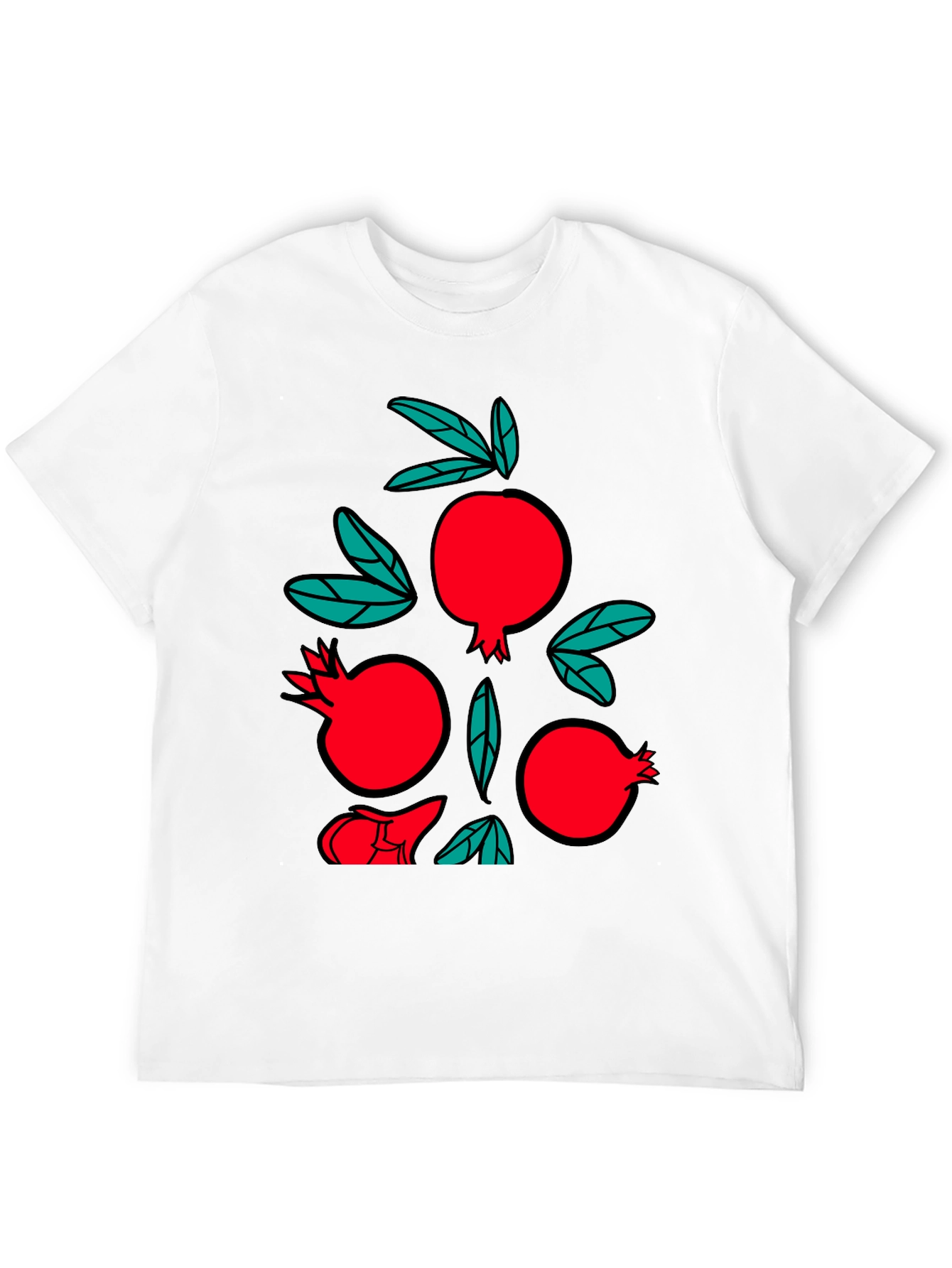 Pomegranate Graphic Black T-Shirt