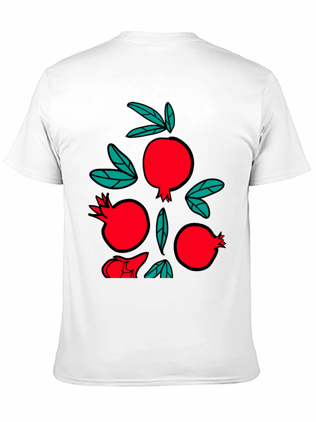 Pomegranate Graphic Black T-Shirt