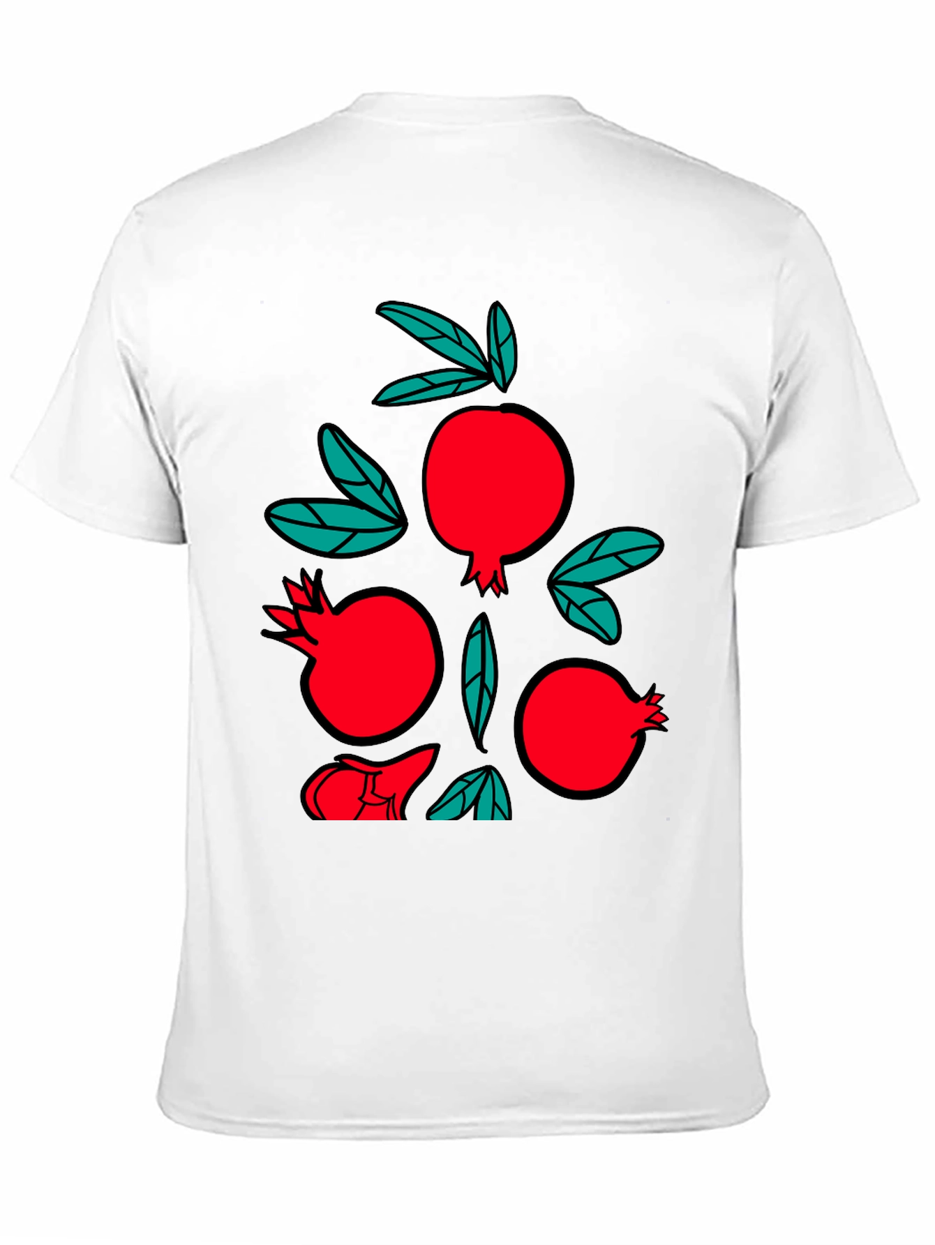 Pomegranate Graphic Black T-Shirt